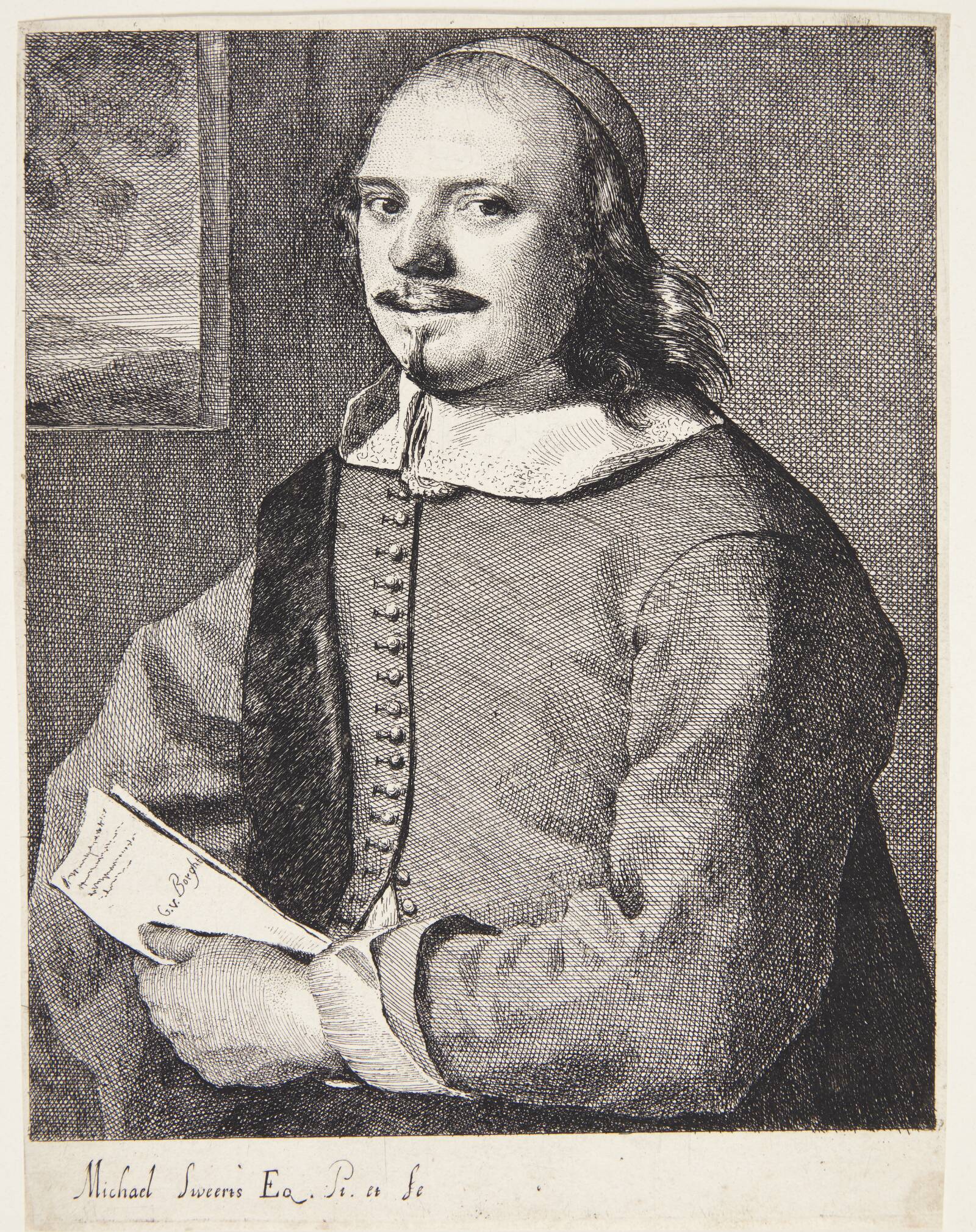 Portræt af Willem van der Borcht, Michael Sweerts, 1618-1664