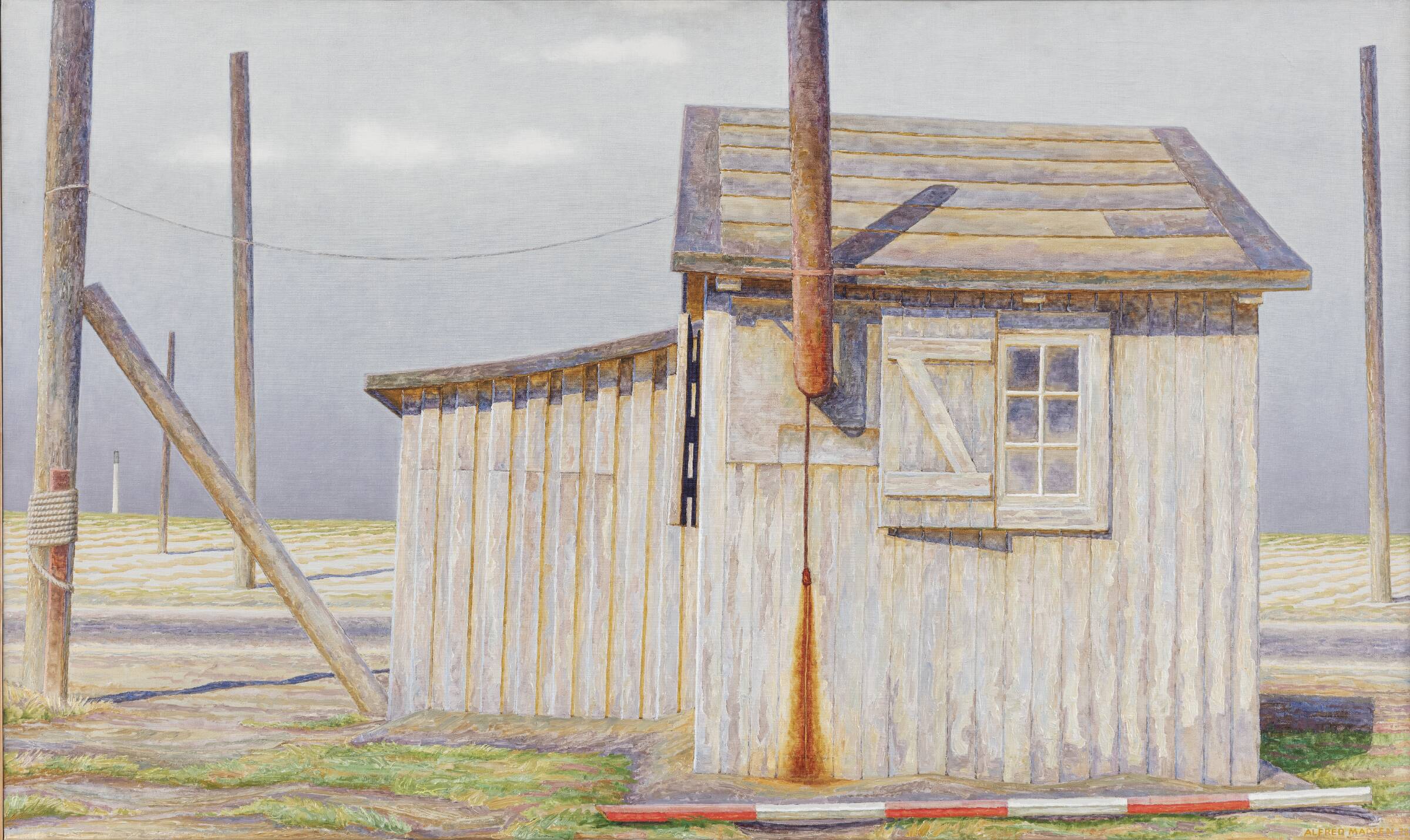 Skuret på lossepladsen, set fra syd, en stille sommerdag, Alfred Madsen, 1972