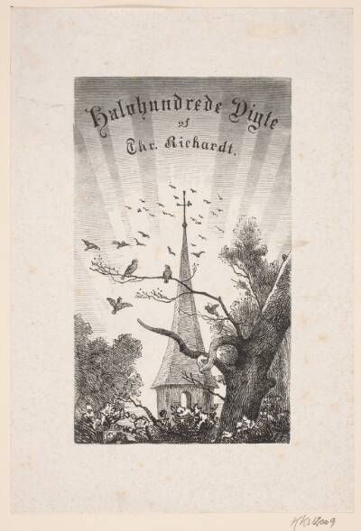 Titelblad til Christian Richardt "Halvhundrede digte"