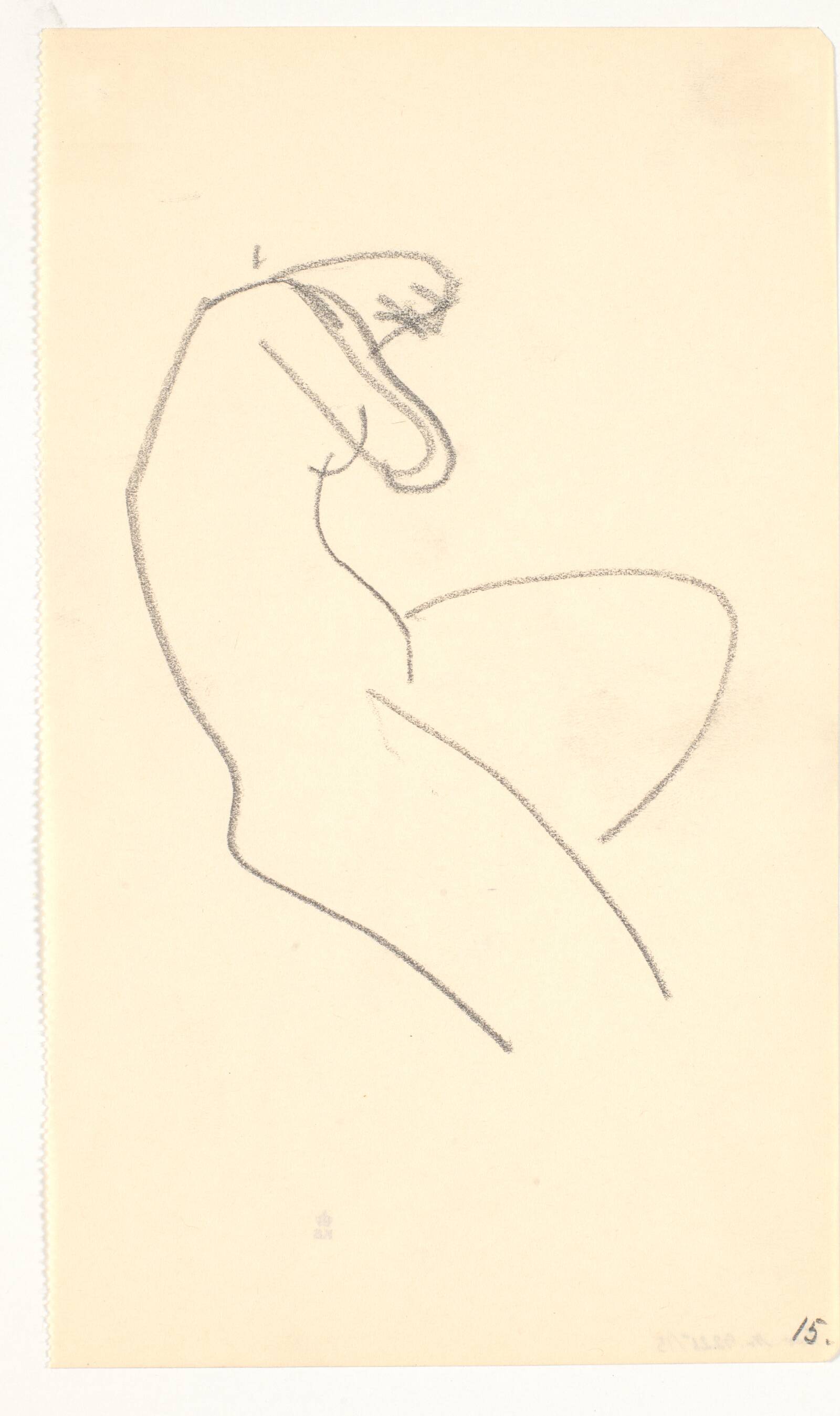 Siddende model, Isakson, Karl, 1914-1915