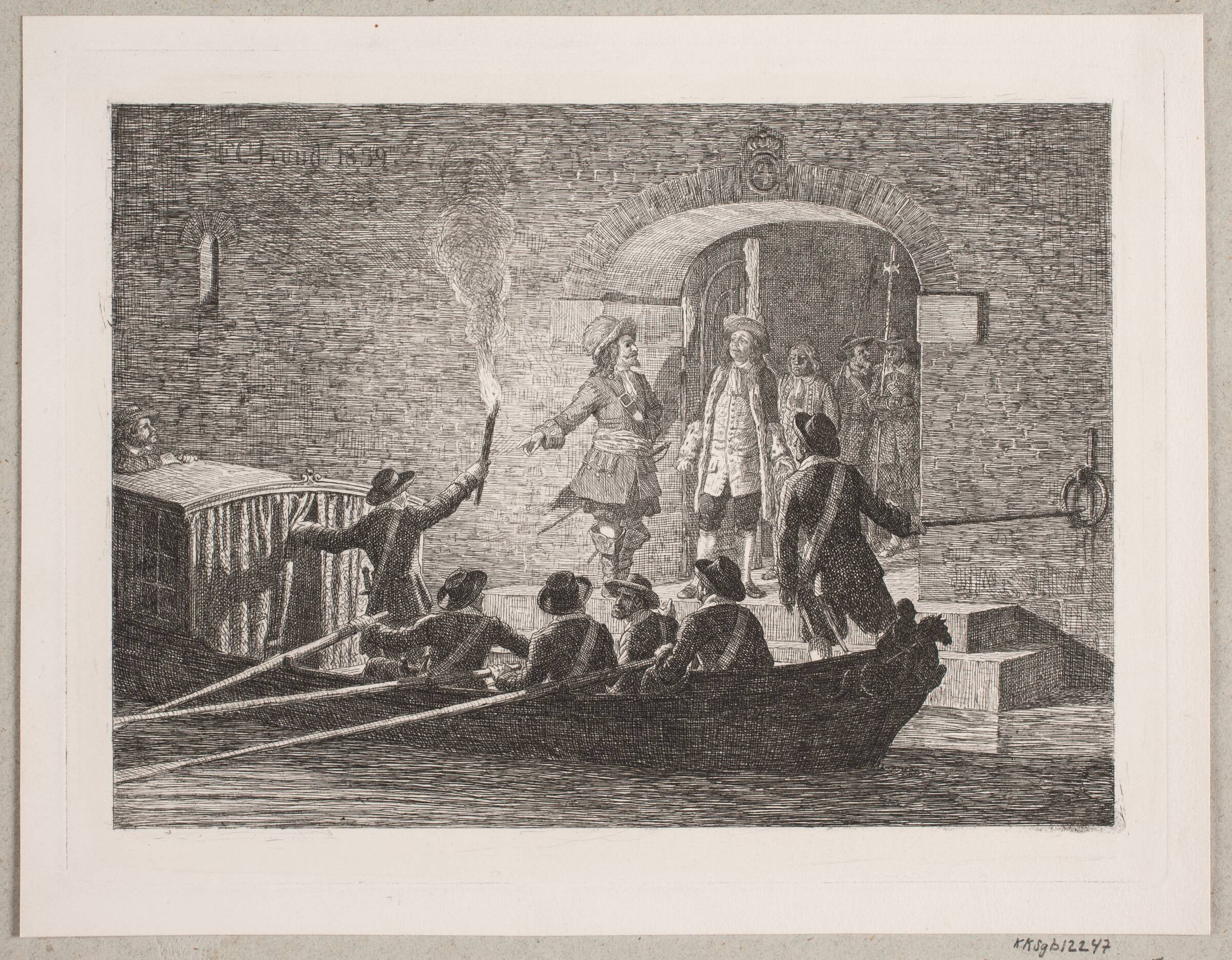 Griffenfelds fængsling, F.C. Lund, 1859