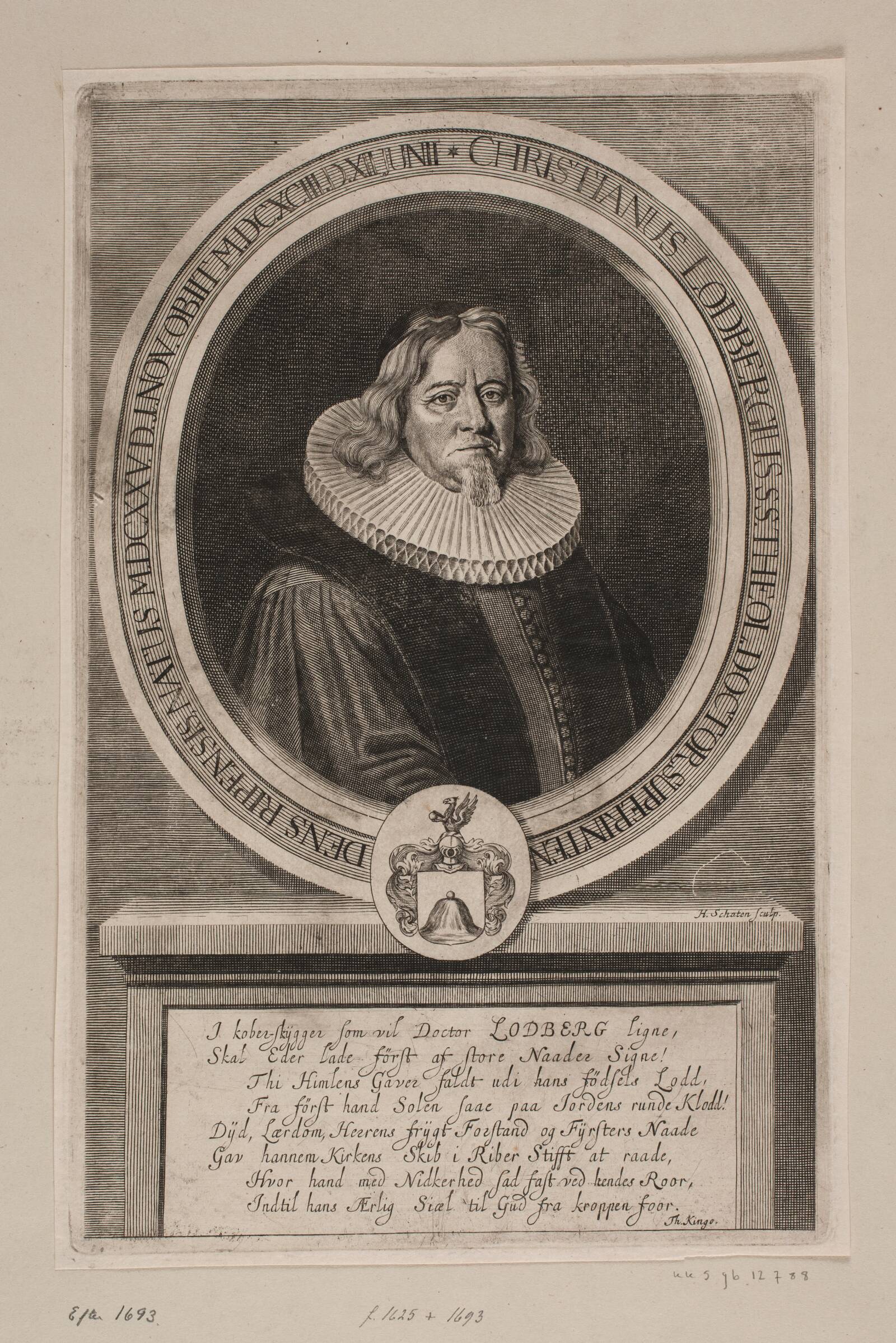 Biskop Christen Lodberg, Hubert Schaten, 1693-1696