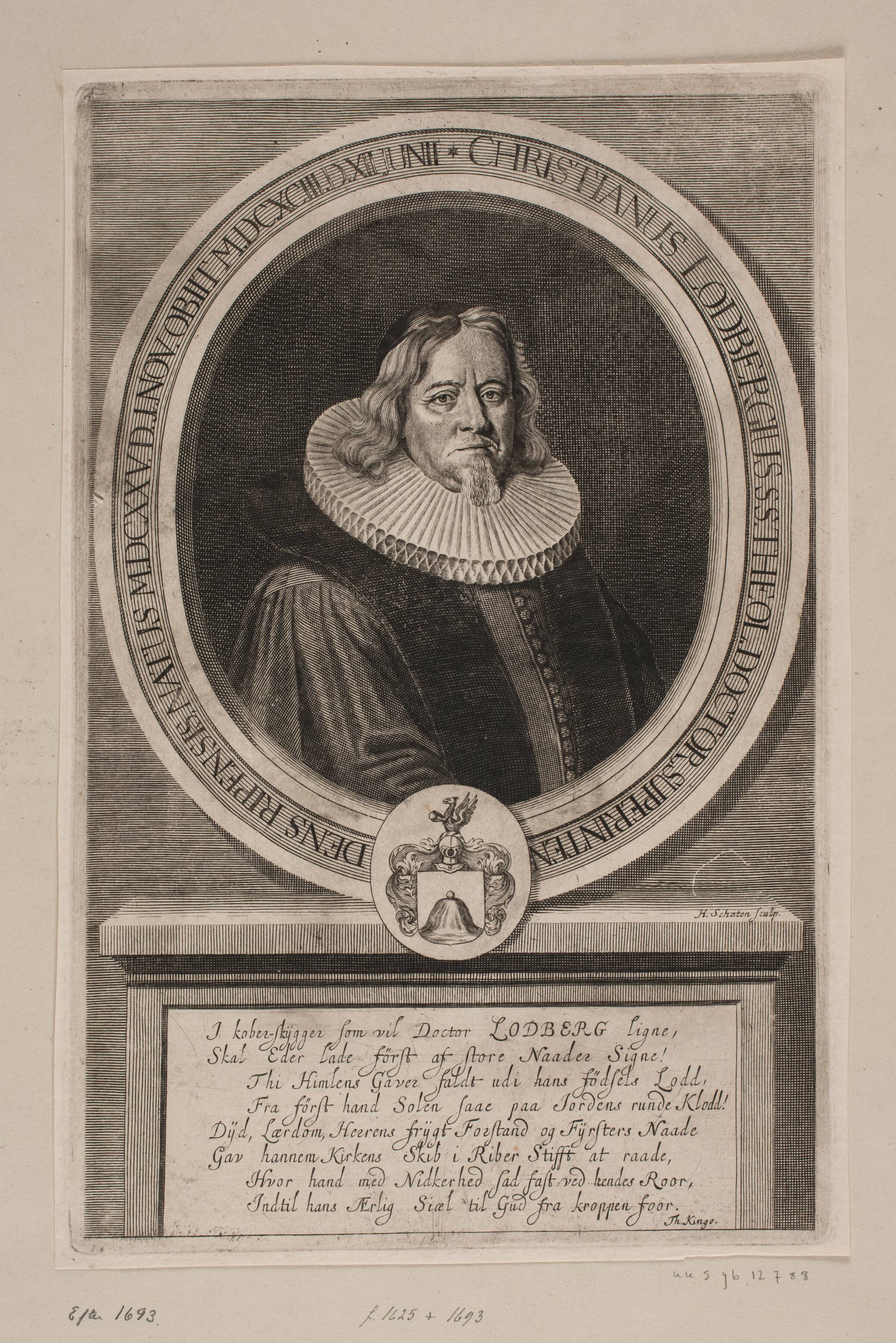 Biskop Christen Lodberg, Hubert Schaten, 1693-1696