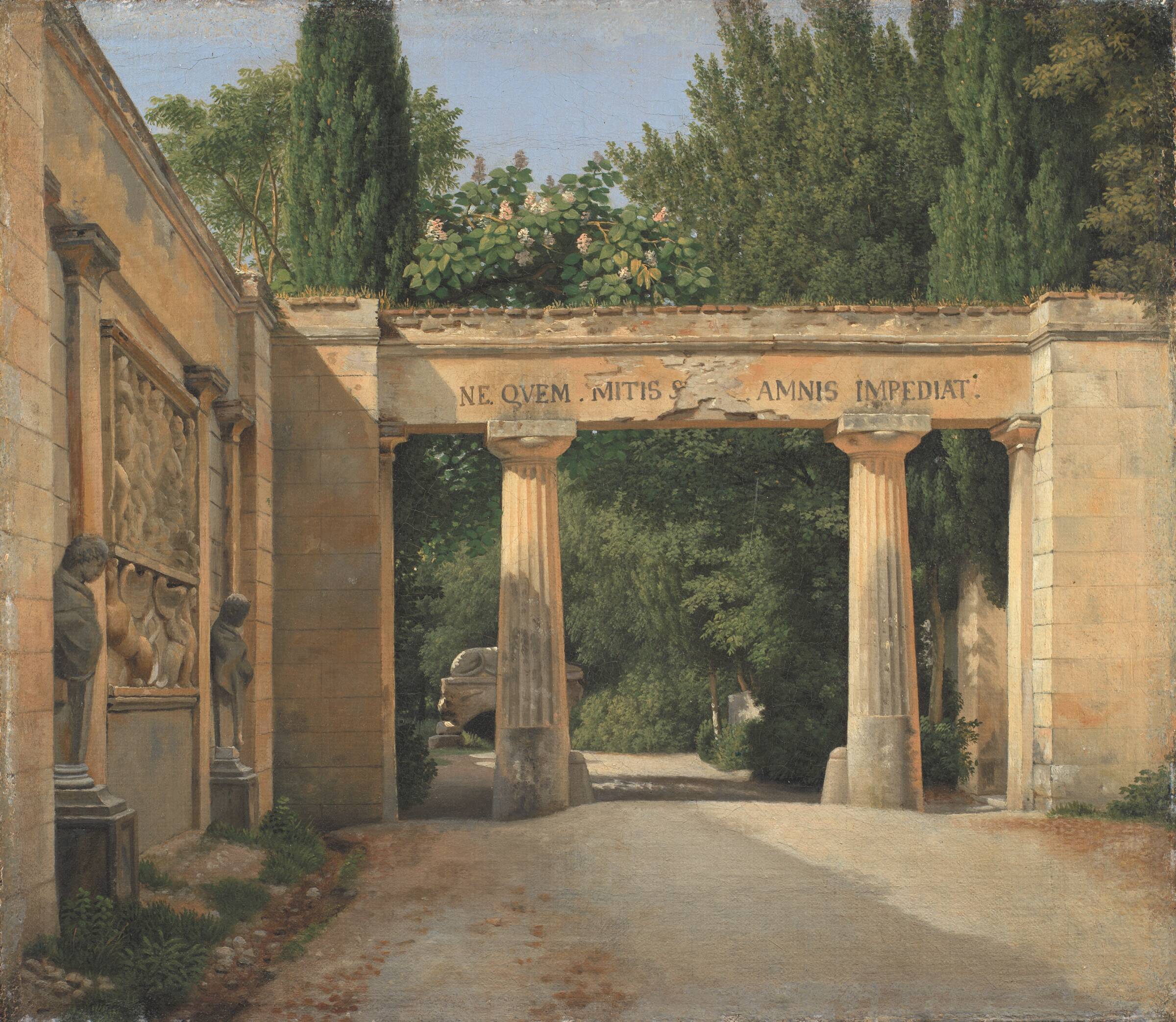 Parti i Villa Borgheses have, C.W. Eckersberg, 1814