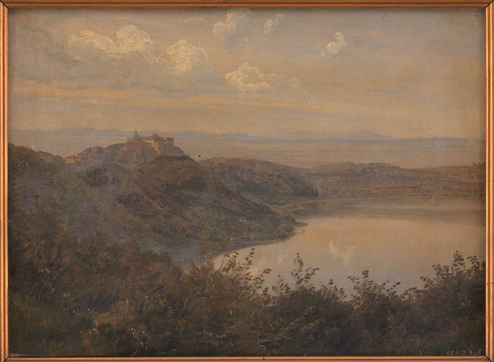 Udsigt mod Castel Gandolfo, Janus la Cour, 1868