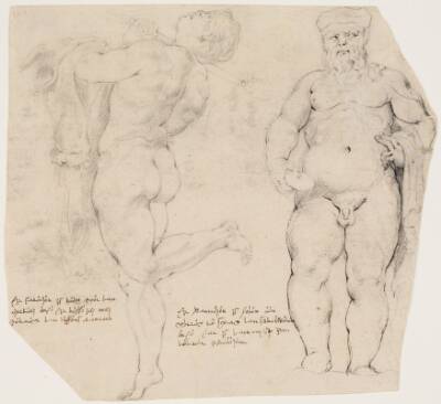Dansende satyr og stående Silen