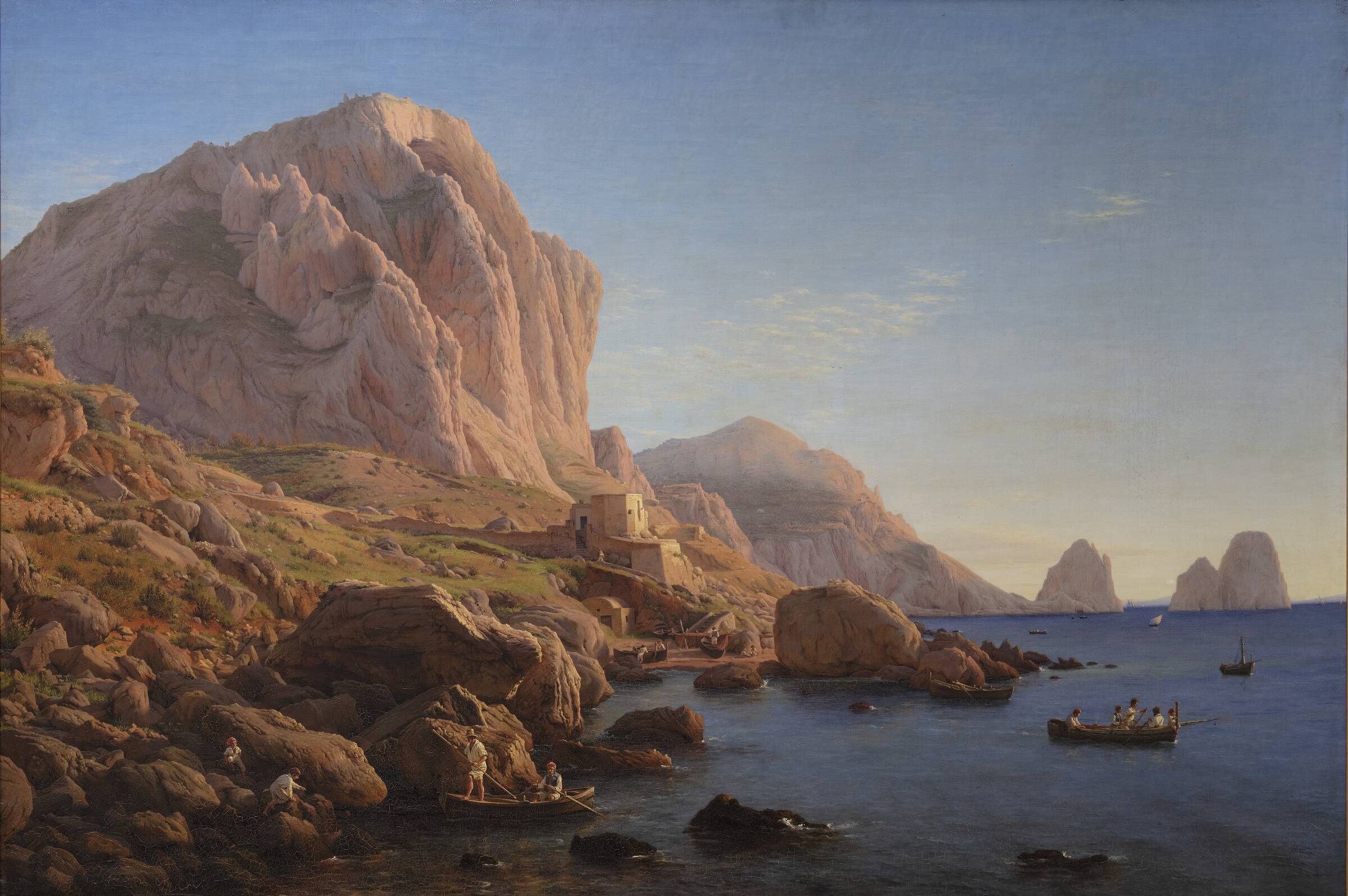 Motiv fra Capri, kort efter solens opgang, Christen Købke, 1841-1843
