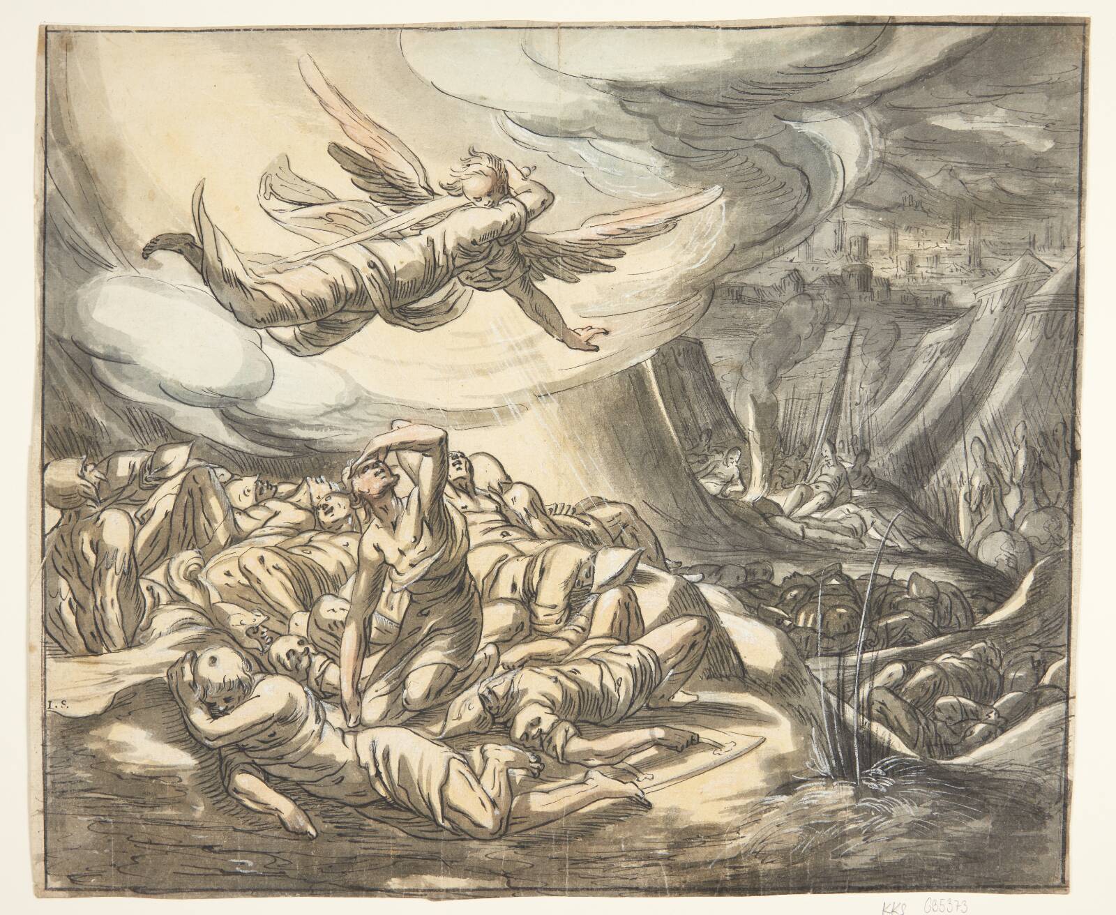 Engel med draget sværd., Hermann Weyer, 1596-1630
