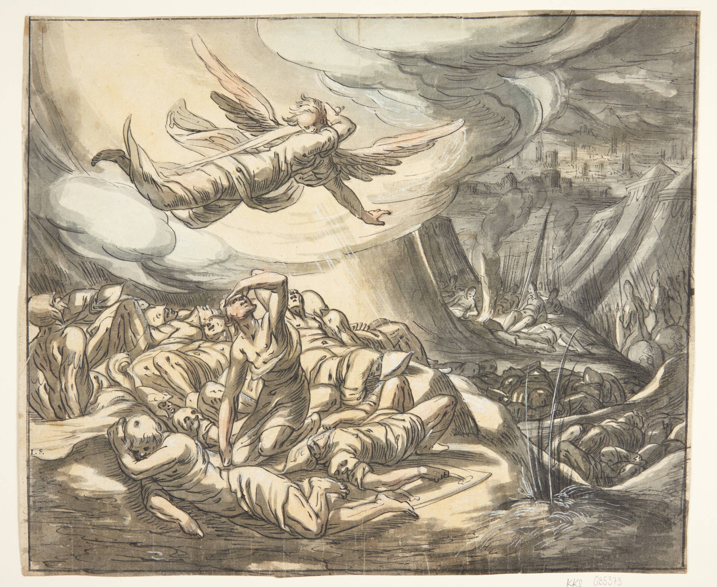 Engel med draget sværd., Hermann Weyer, 1596-1630