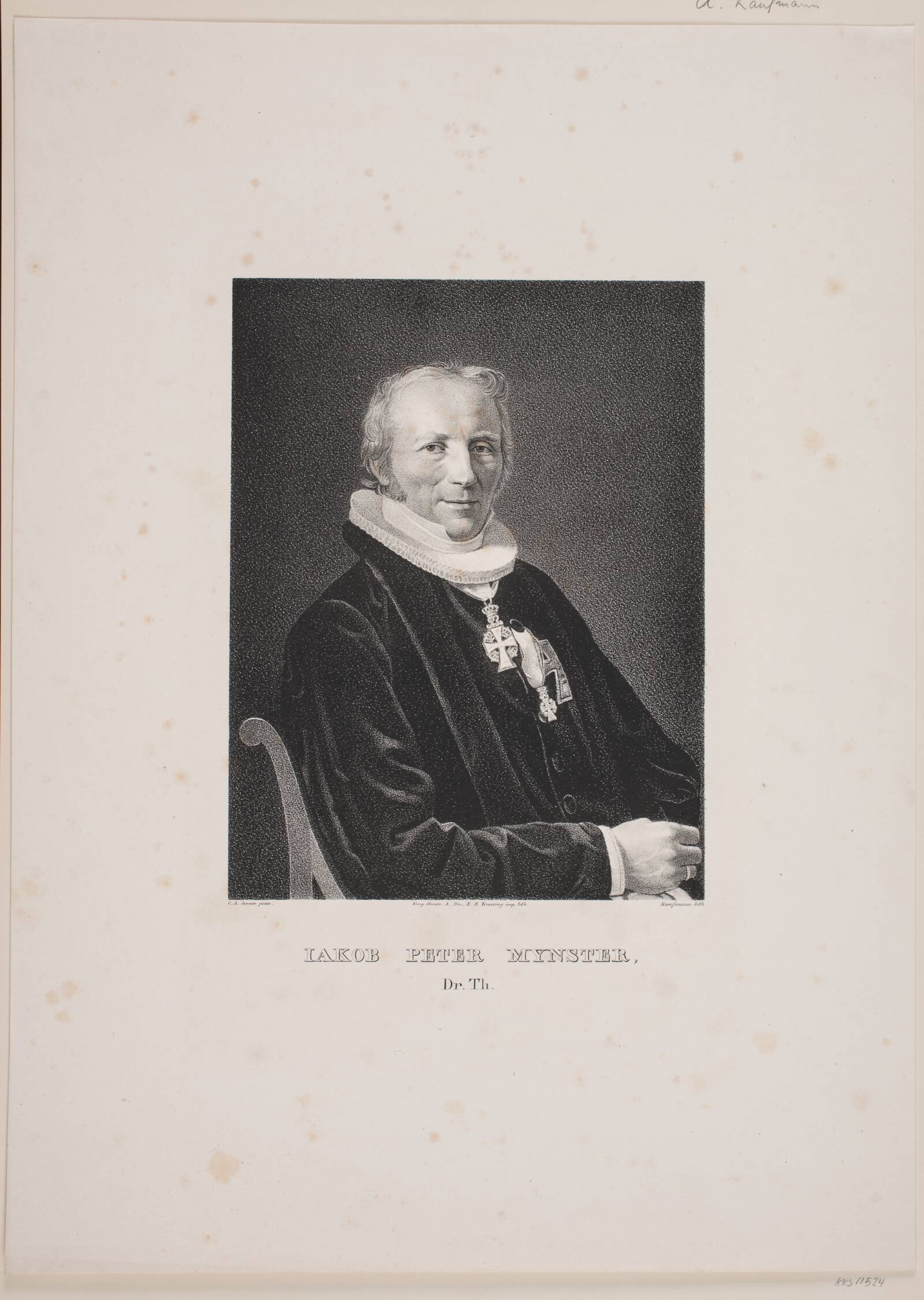 Jakob Peter Mynster, Asmus Kaufmann, 1833