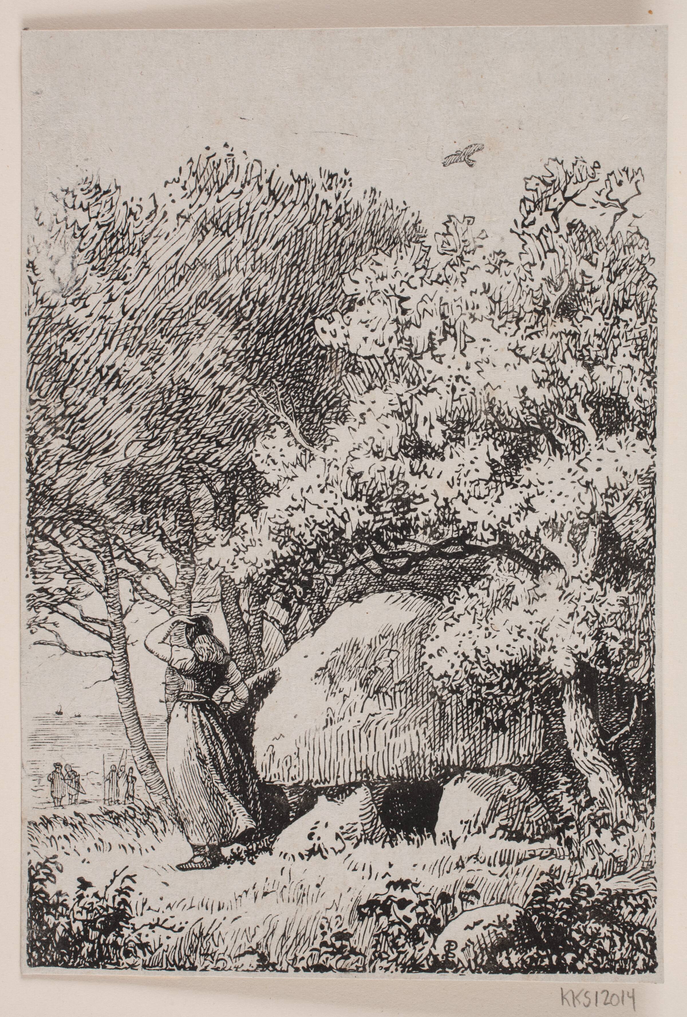 Illustration til "Gudruns Hævn" i Gæa, Æsthetisk Aarbog, 1845, Johan Aagaard, 1845
