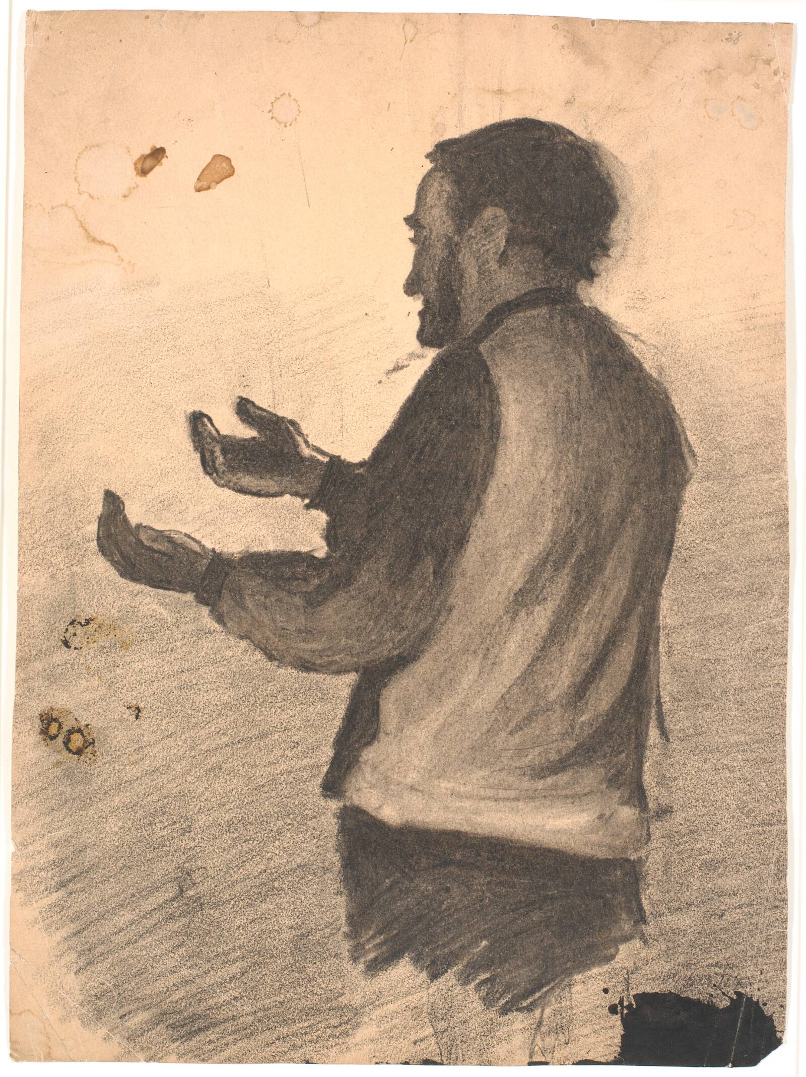 Stående mand der klapper i hænderne, Hans Smidth, 1894