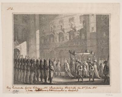Frederik VI går i procession til kirken