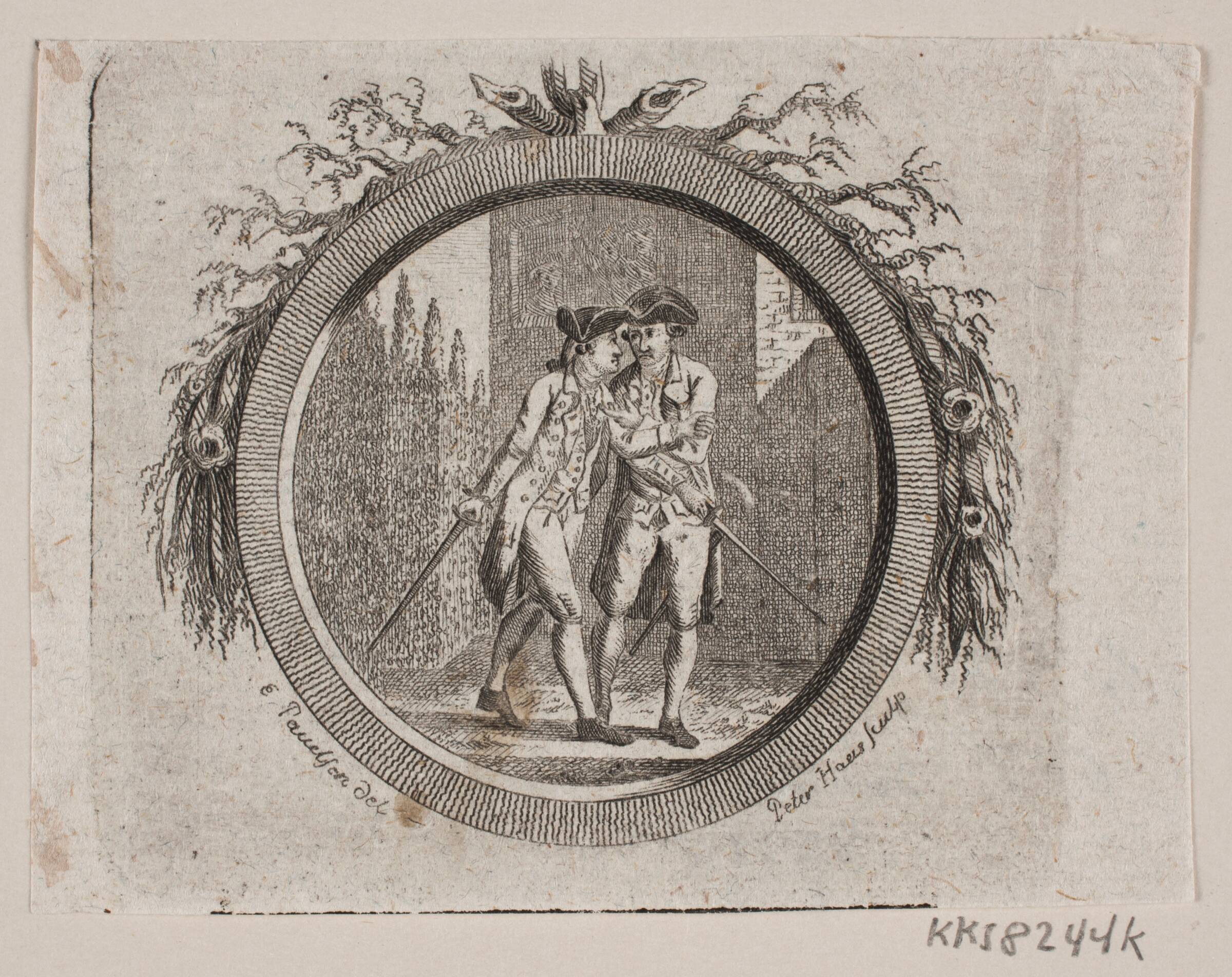 Vignet til Samuel Richardson "Sir Carl Grandisons Historie", Peter Haas, 1780-1782