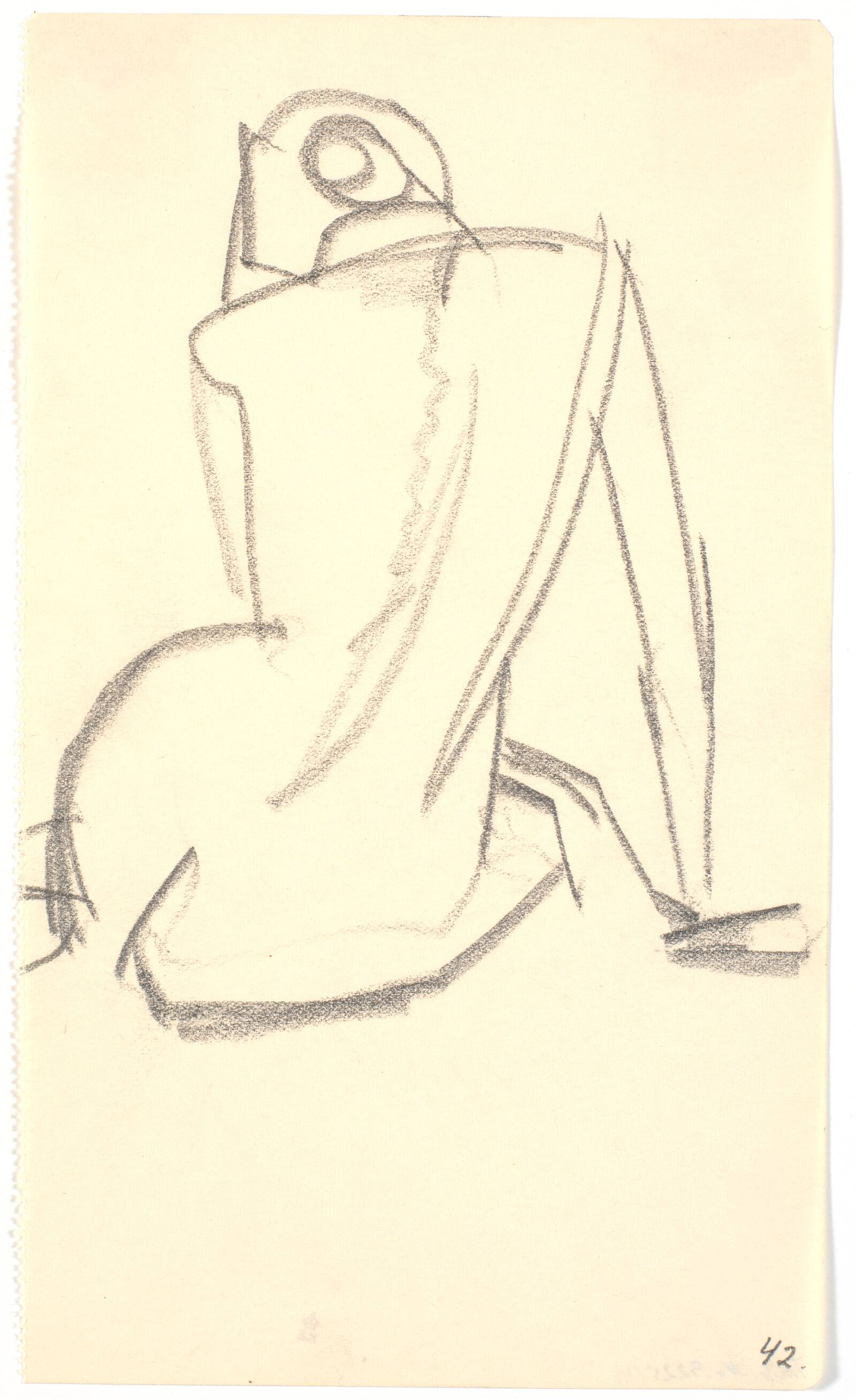Siddende model, Isakson, Karl, 1914-1915