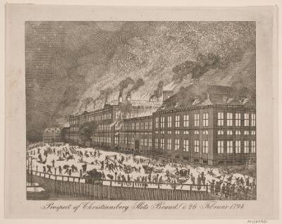 Prospekt af Christiansborgslots brand d. 26. februar 1794