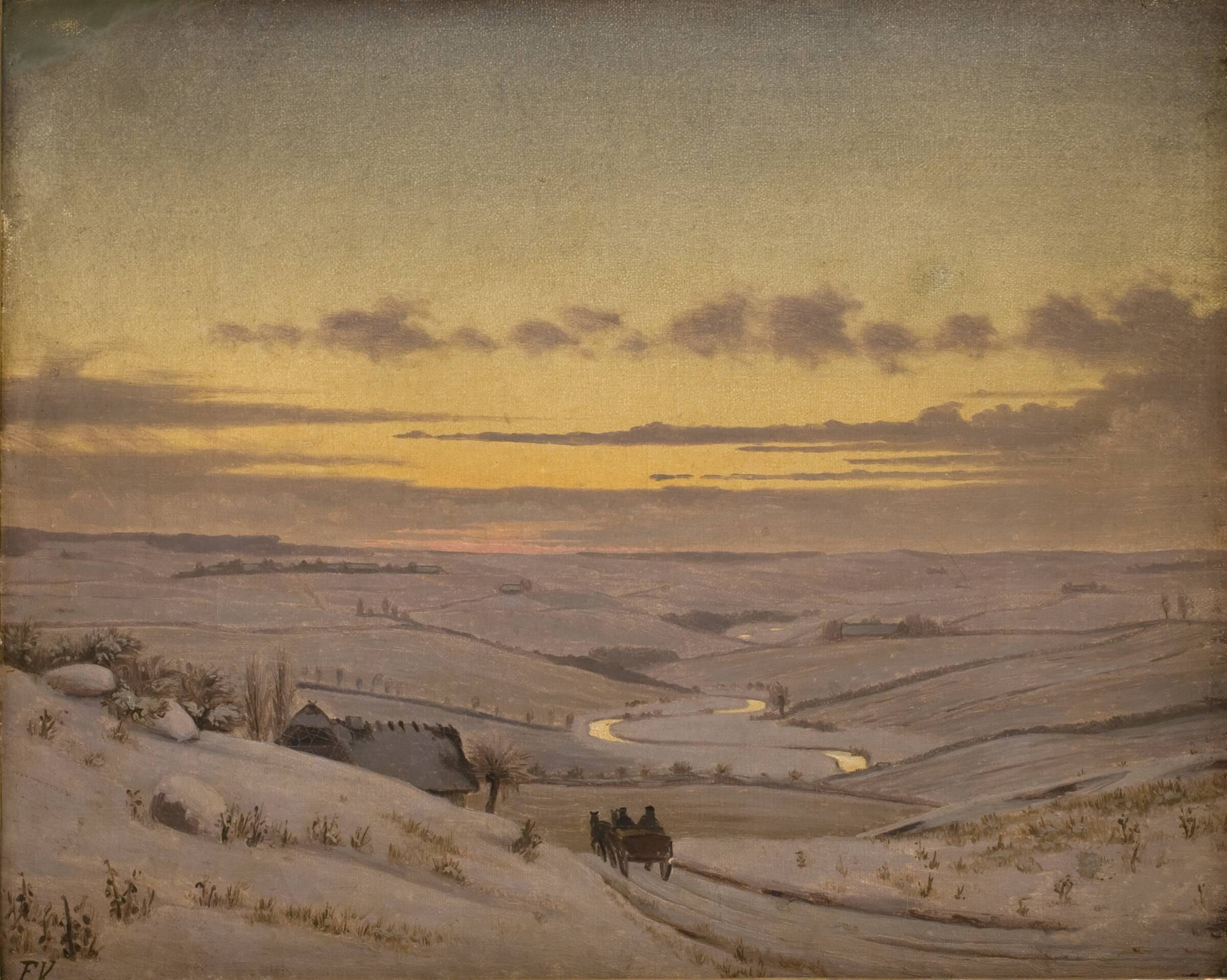Vinteraften ved Susåen, Frederik Vermehren, 1838-1910
