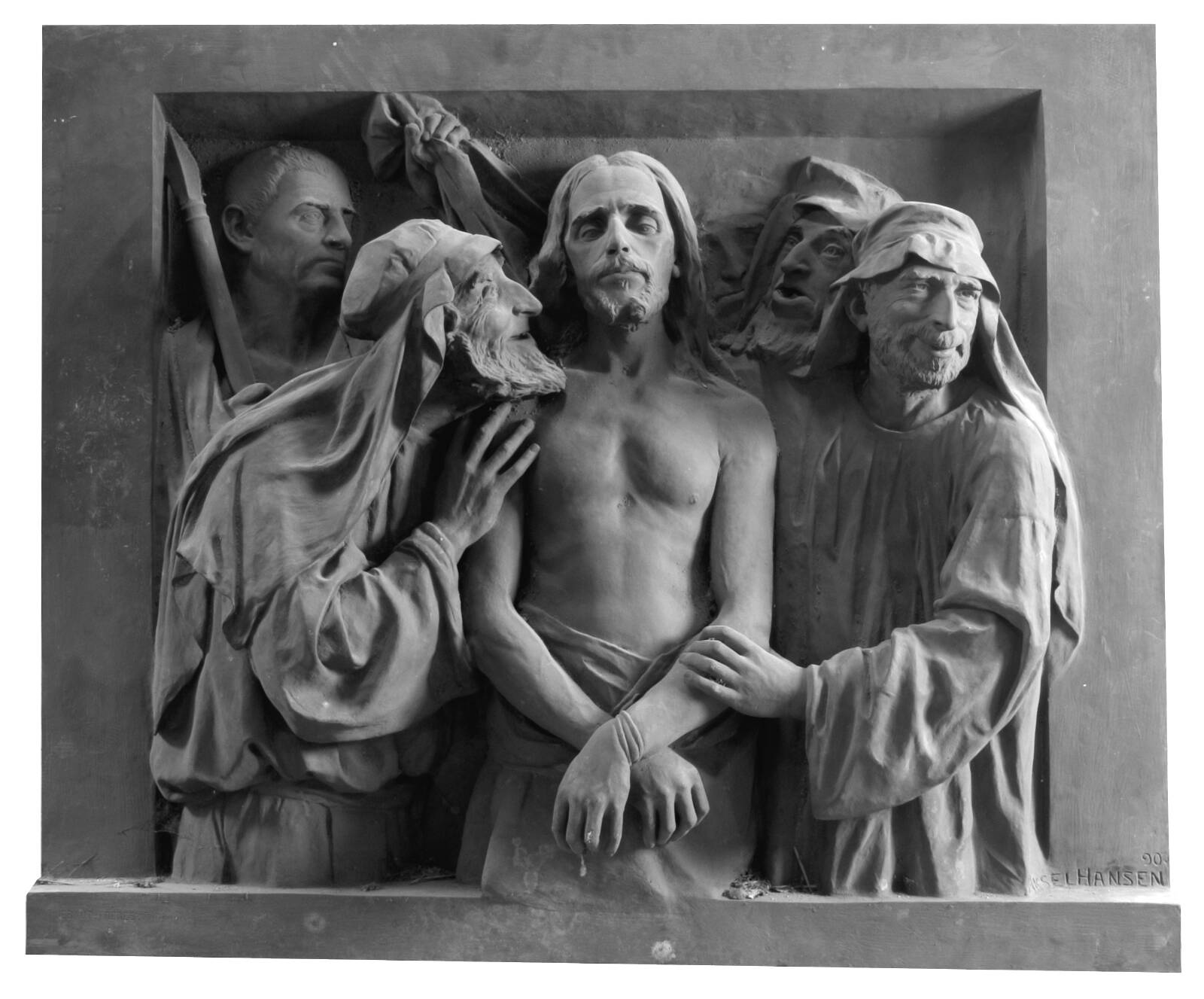 Kristus bespottes, Aksel Hansen, 1890