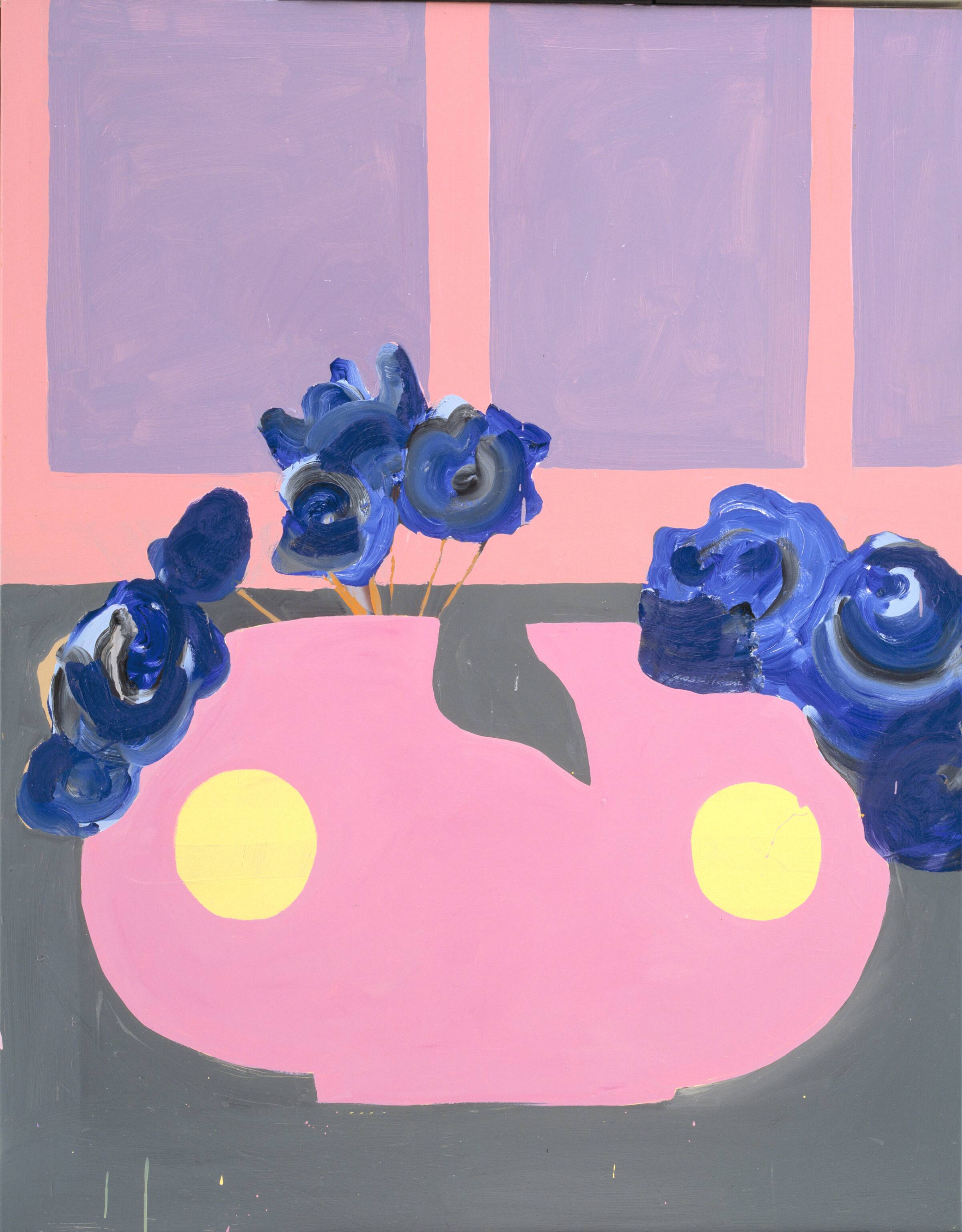 Roser i italiensk keramikvase, Erik A. Frandsen, 2001