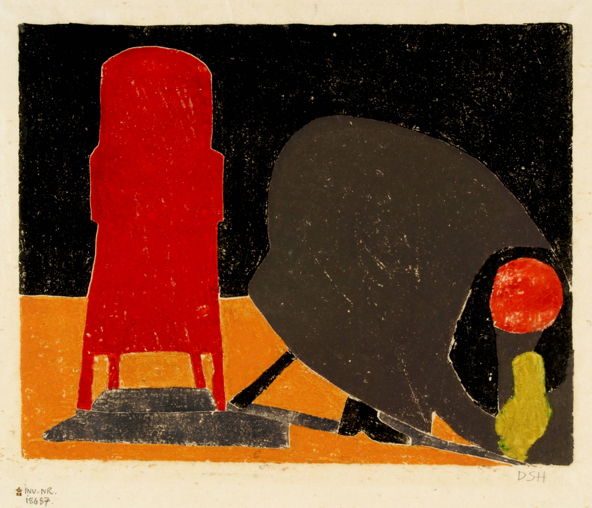 Kvinde, der bukker sig. Loppetorvet, Paris, Dan Sterup-Hansen, 1949