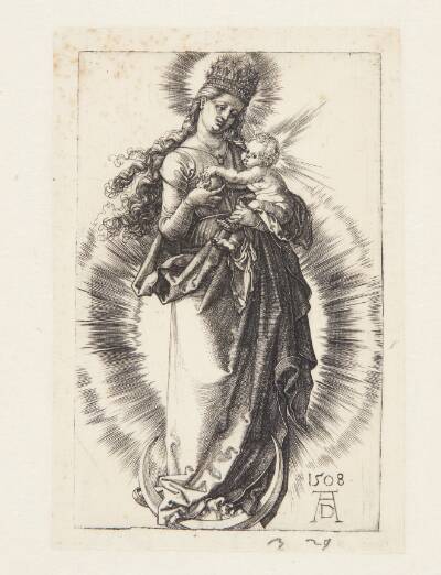 Madonna med stjernekrone, stående på seglmåne