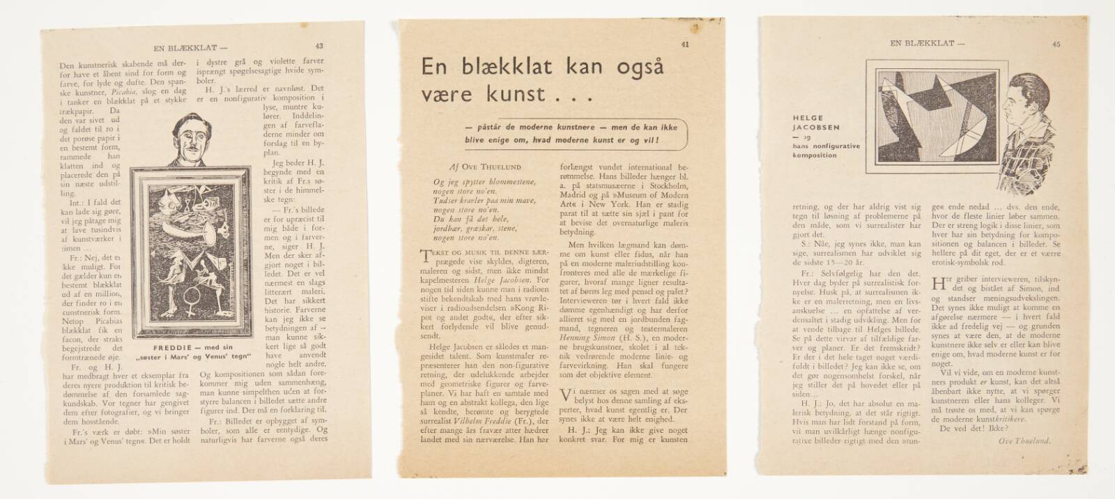 Mappe med tegninger, Helge Jacobsen, 1953