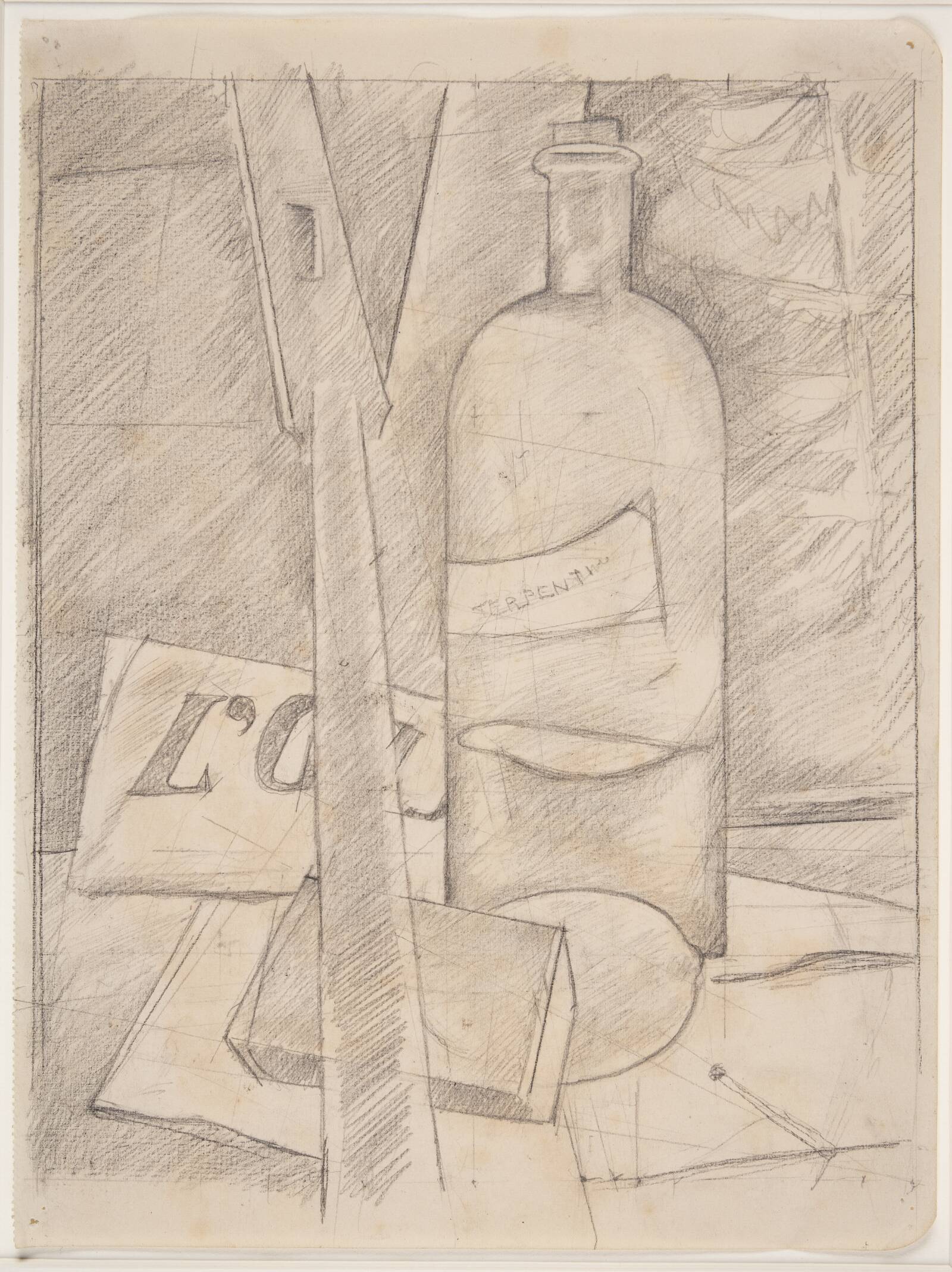 Opstilling med terpentinflaske, Georg Jacobsen, 1924
