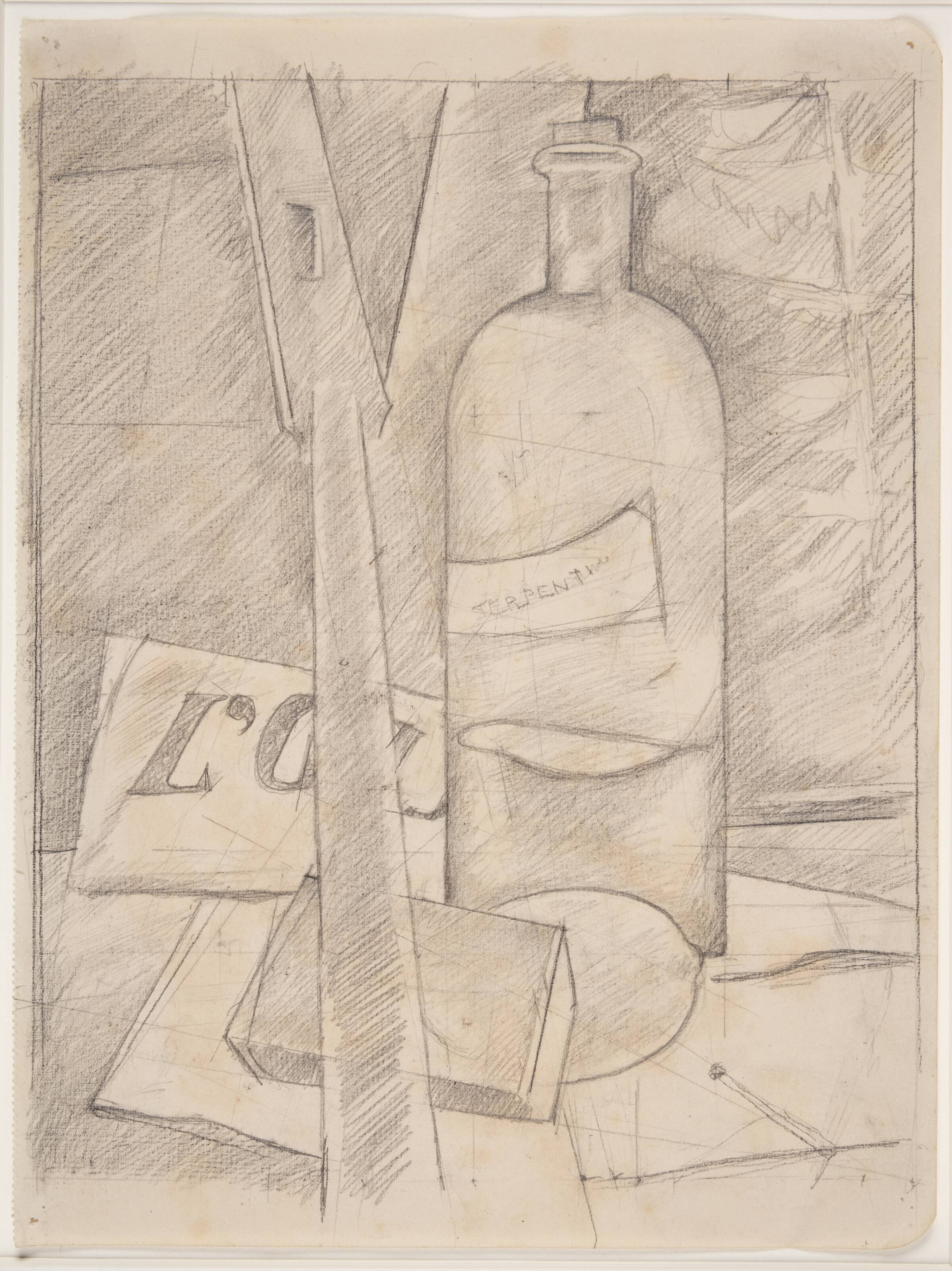 Opstilling med terpentinflaske, Georg Jacobsen, 1924