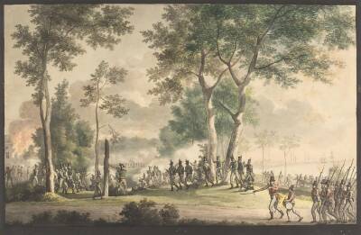 Livjægernes udfald i Classens have 31.august 1807.