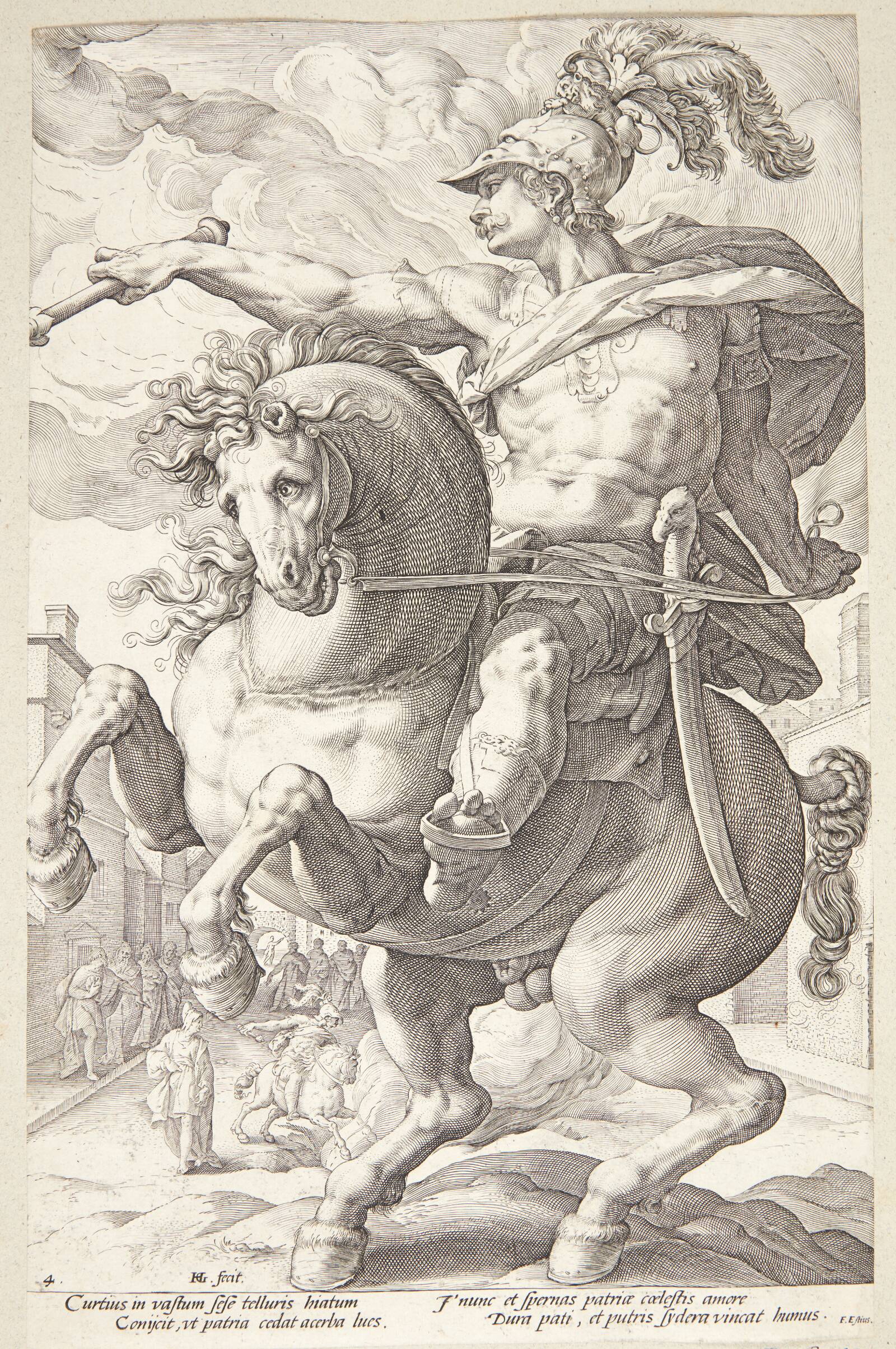 Marcus Curtius, Hendrick Goltzius, 1586