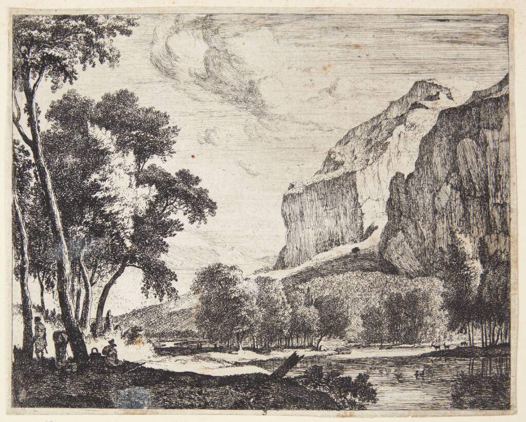 Flodlandskab med klipper, Roelant Roghman, 1627-1692