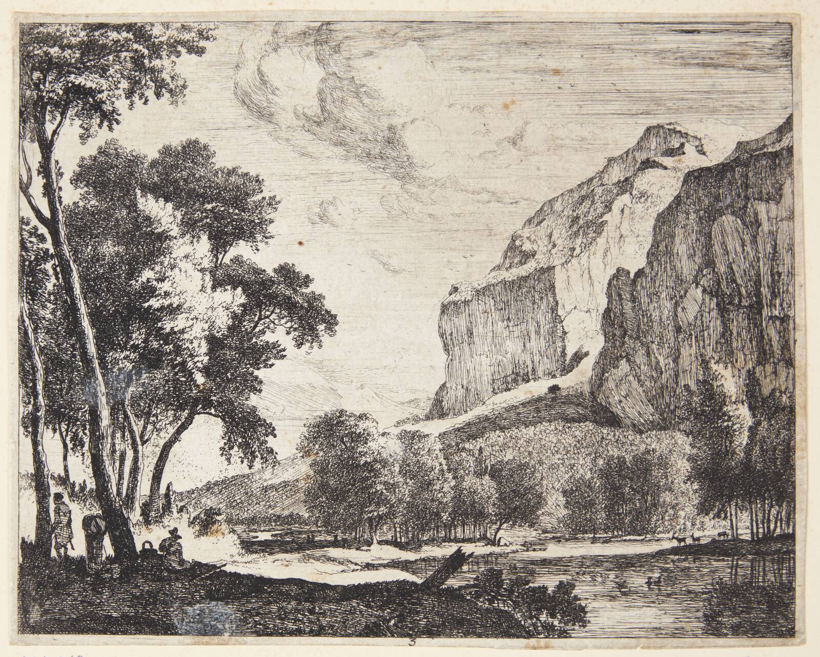 Flodlandskab med klipper, Roelant Roghman, 1627-1692