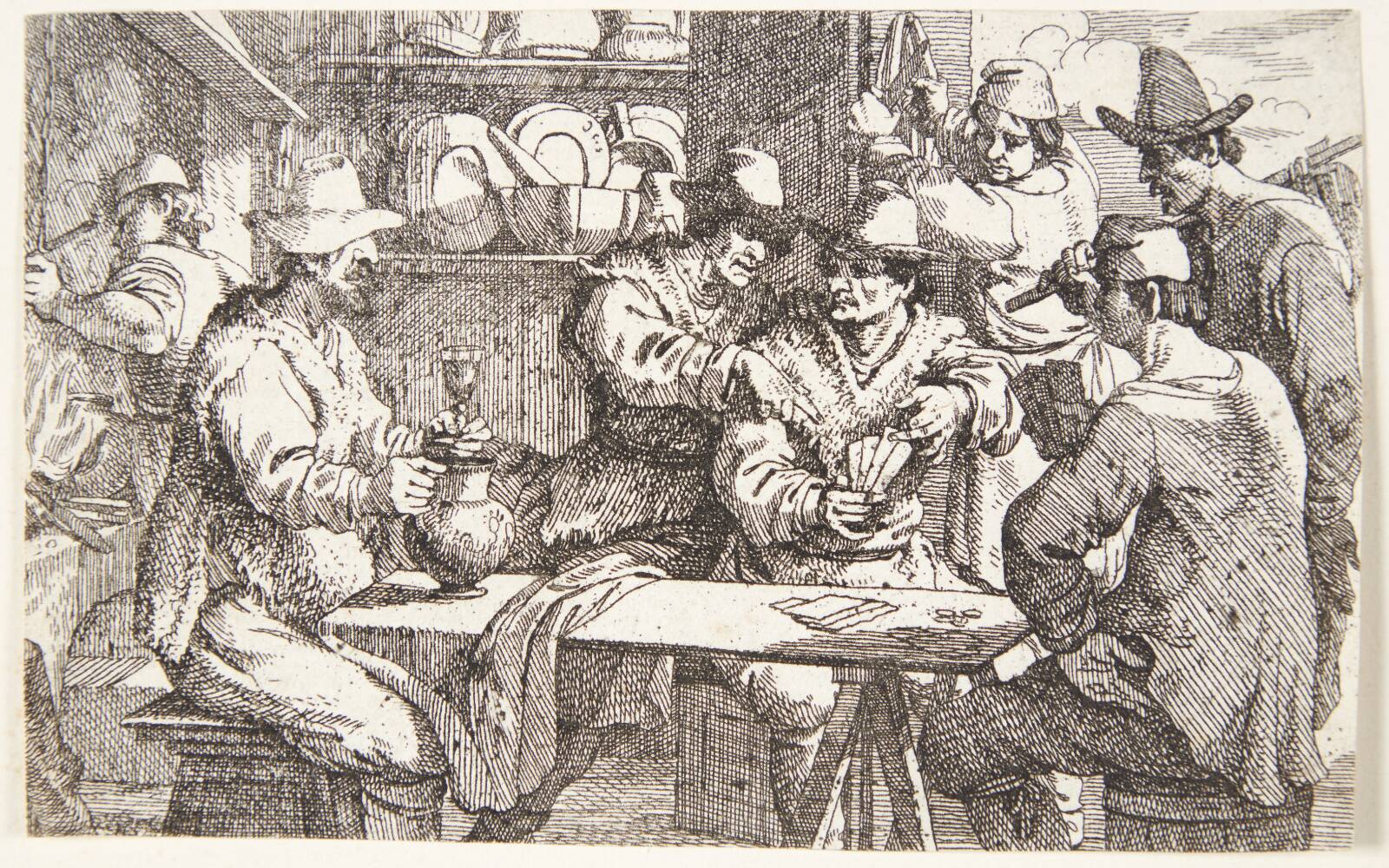 Kortspillere, Jan Baptist de Wael, 1636-1697