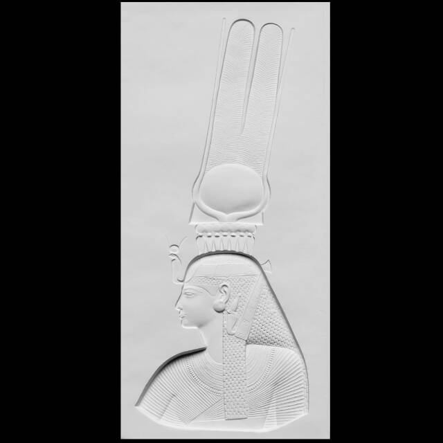 Section of a relief, a daughter of Ramesses II or rather a queen 3D model