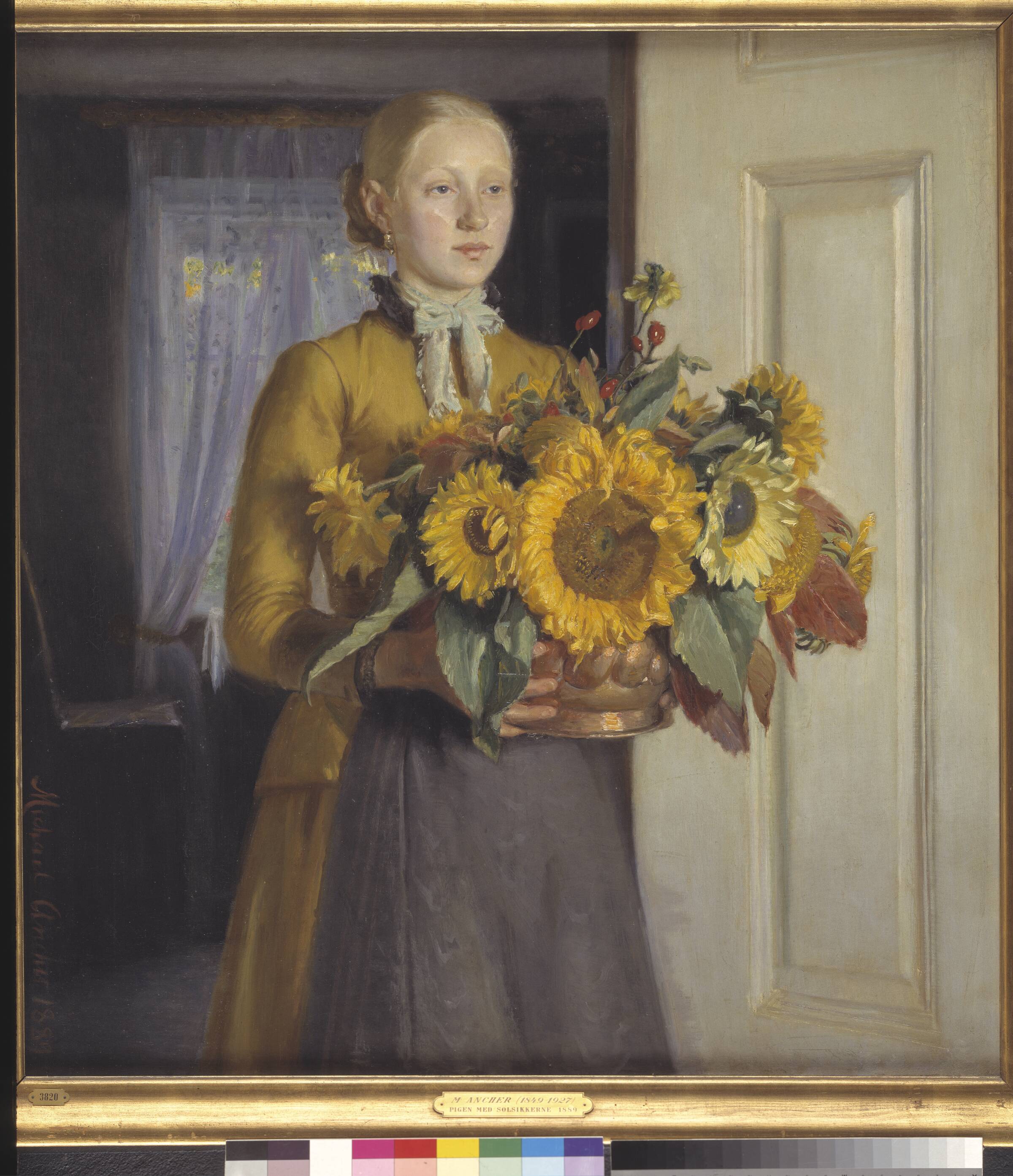 Pigen med solsikkerne, Michael Ancher, 1889