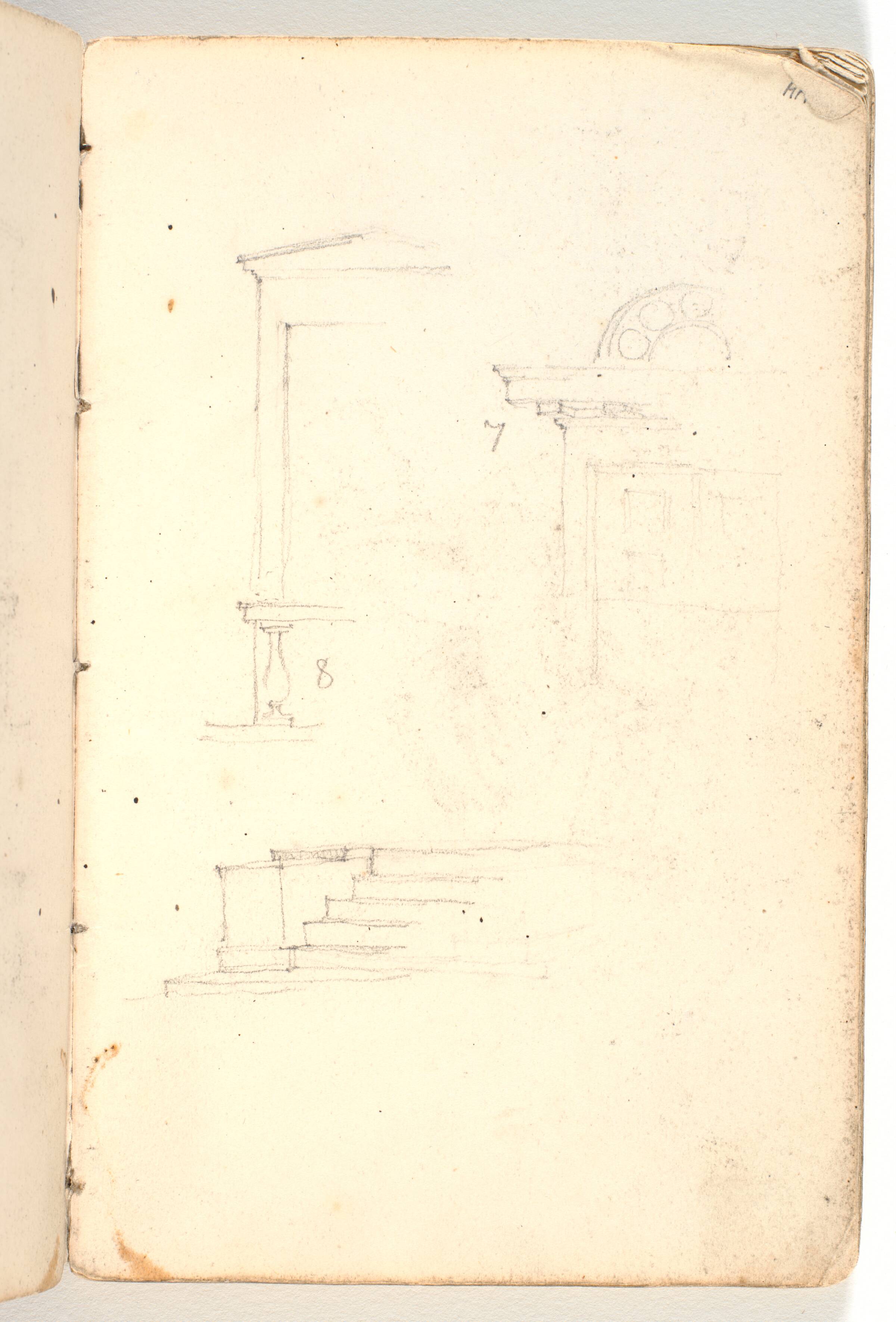 Rids af arkitekturelementer, Martinus Rørbye, 1825-1826