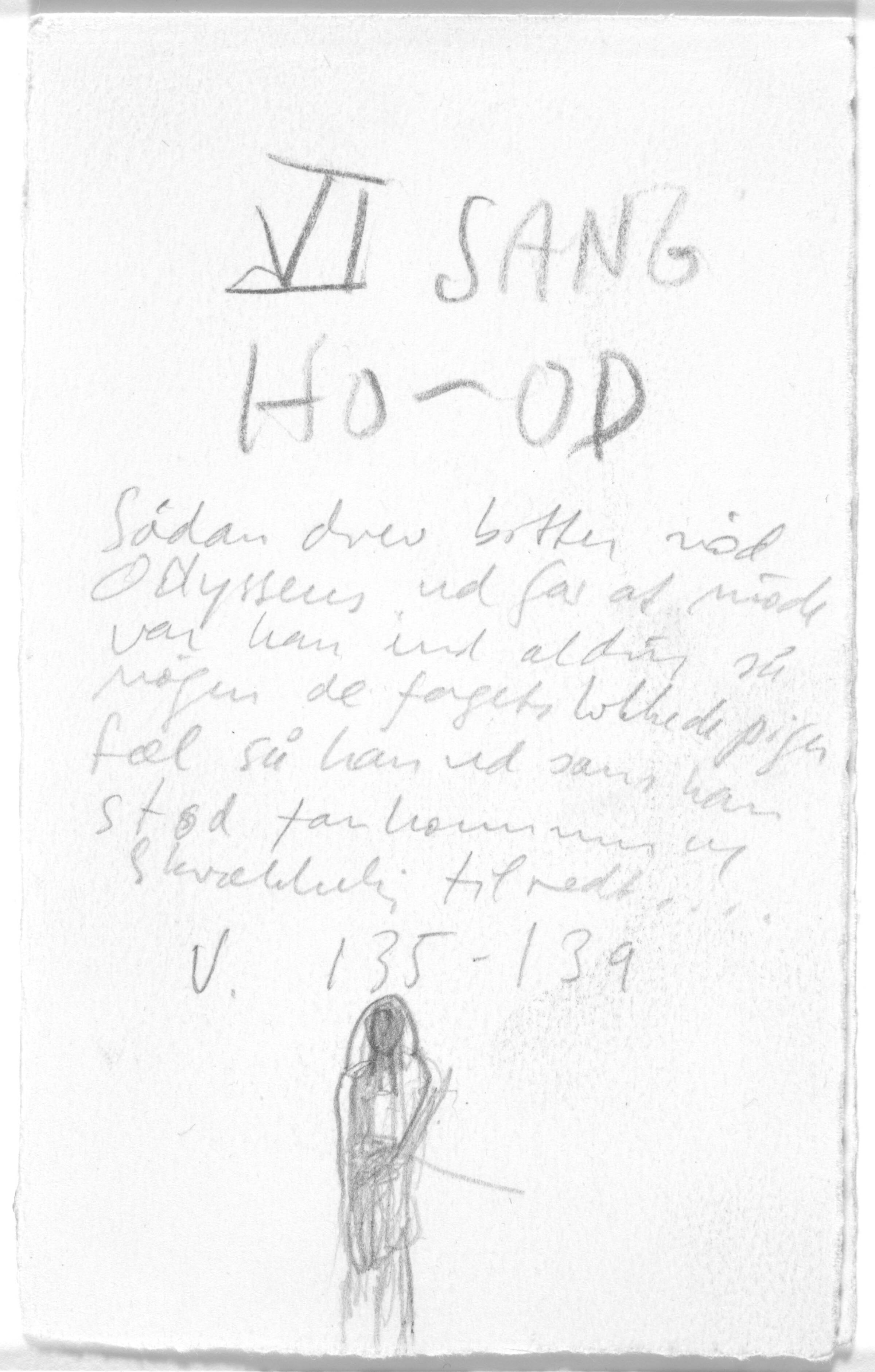 Skitse til sjette sang i Homers Odyssé, Peter Brandes, 2001-2002