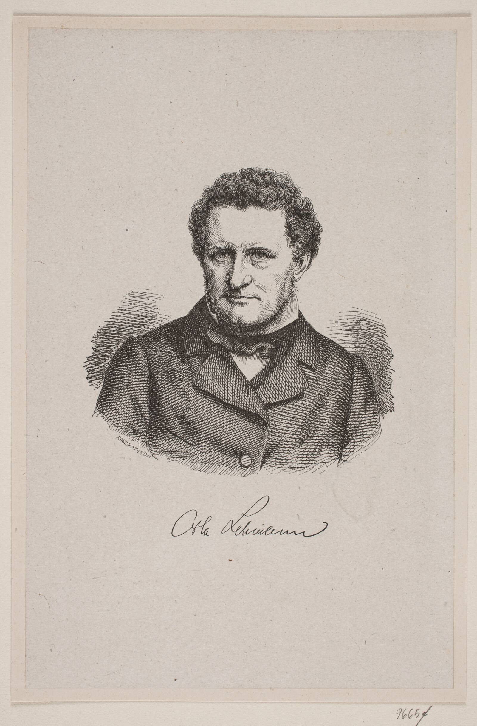 Orla Lehmann, Johan Frederik Rosenstand, 1820-1887