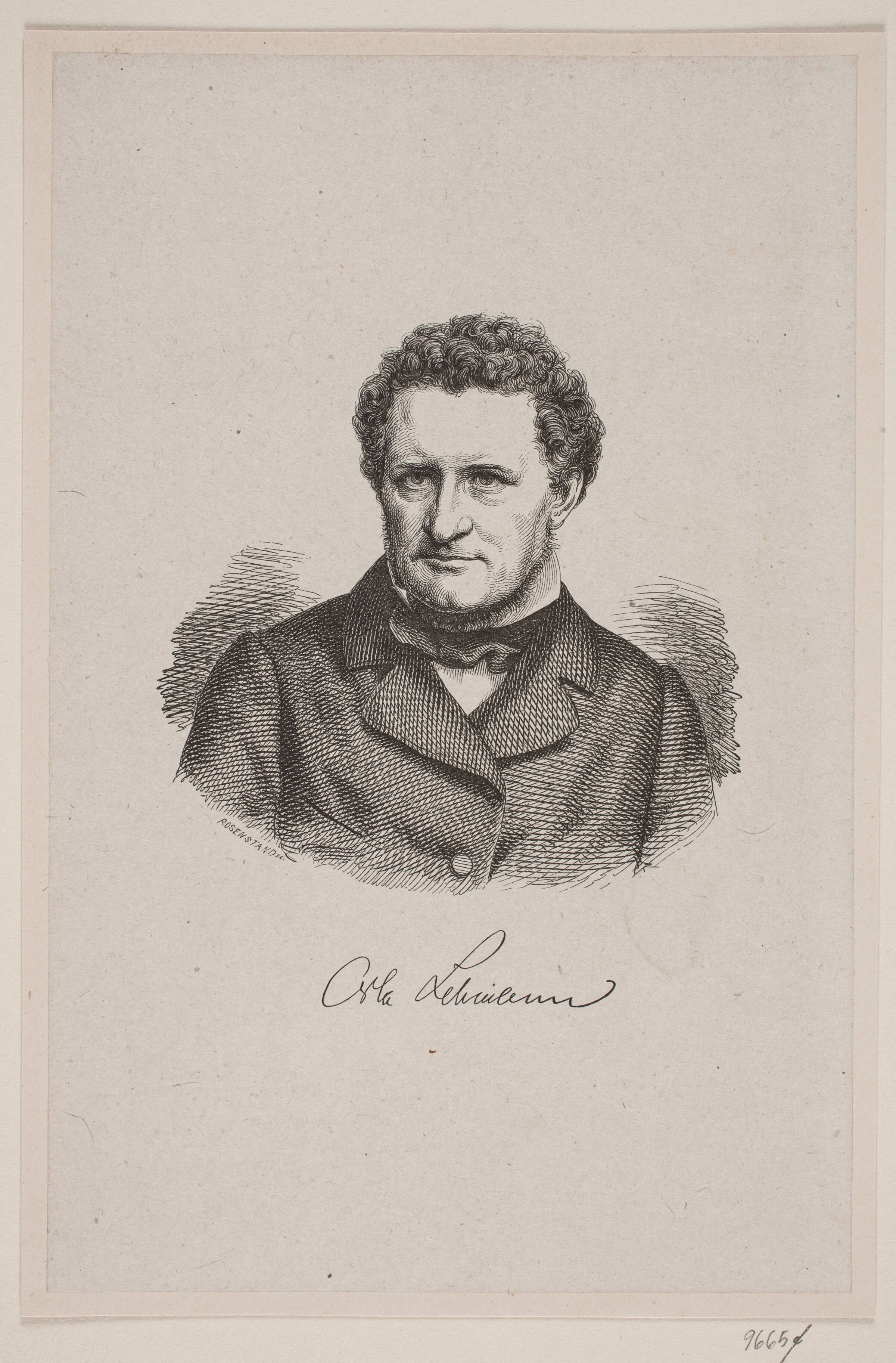 Orla Lehmann, Johan Frederik Rosenstand, 1820-1887