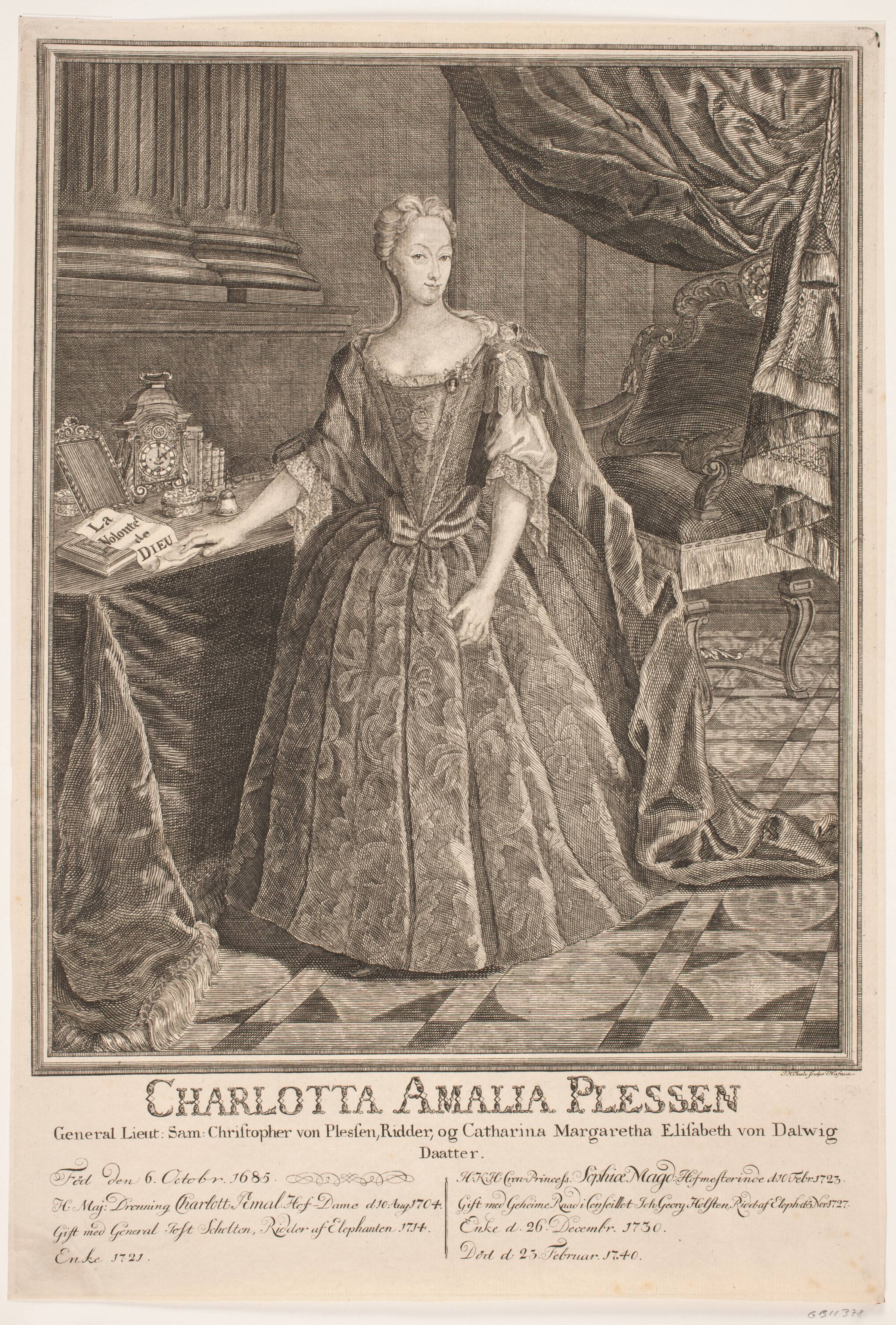 Charlotte Amalie Plessen, Johan Herman Thiele, 1740-1747