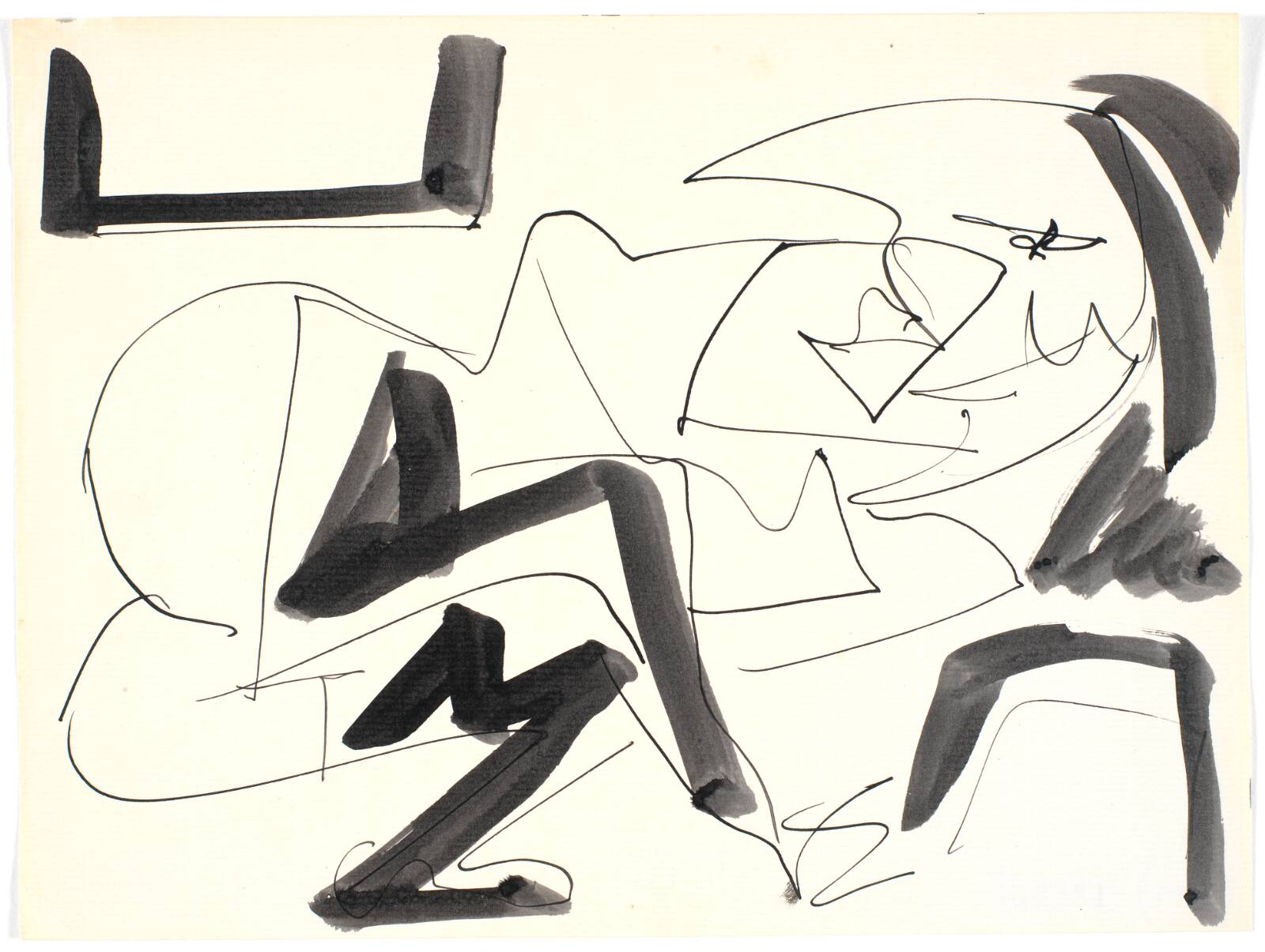 Liggende kvinde, Richard Mortensen, 1943