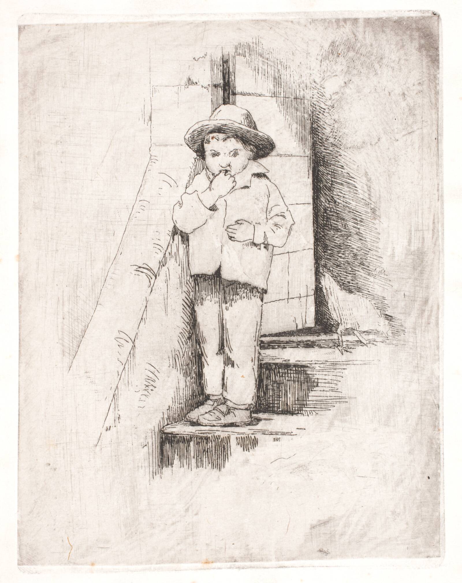 Drengen på trappen, Carl Bloch, 1868