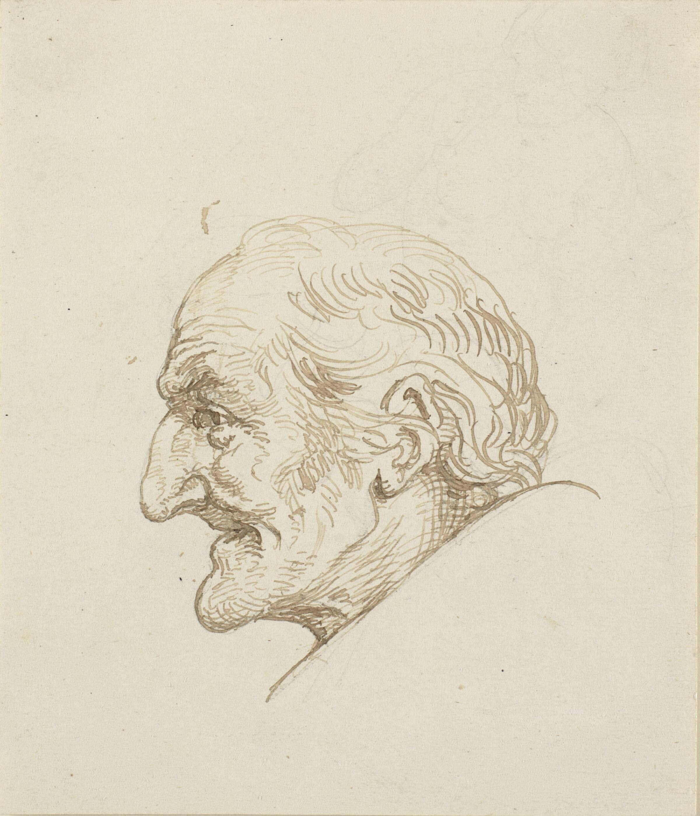 Profilhoved, Wilhelm Marstrand, 1810-1873