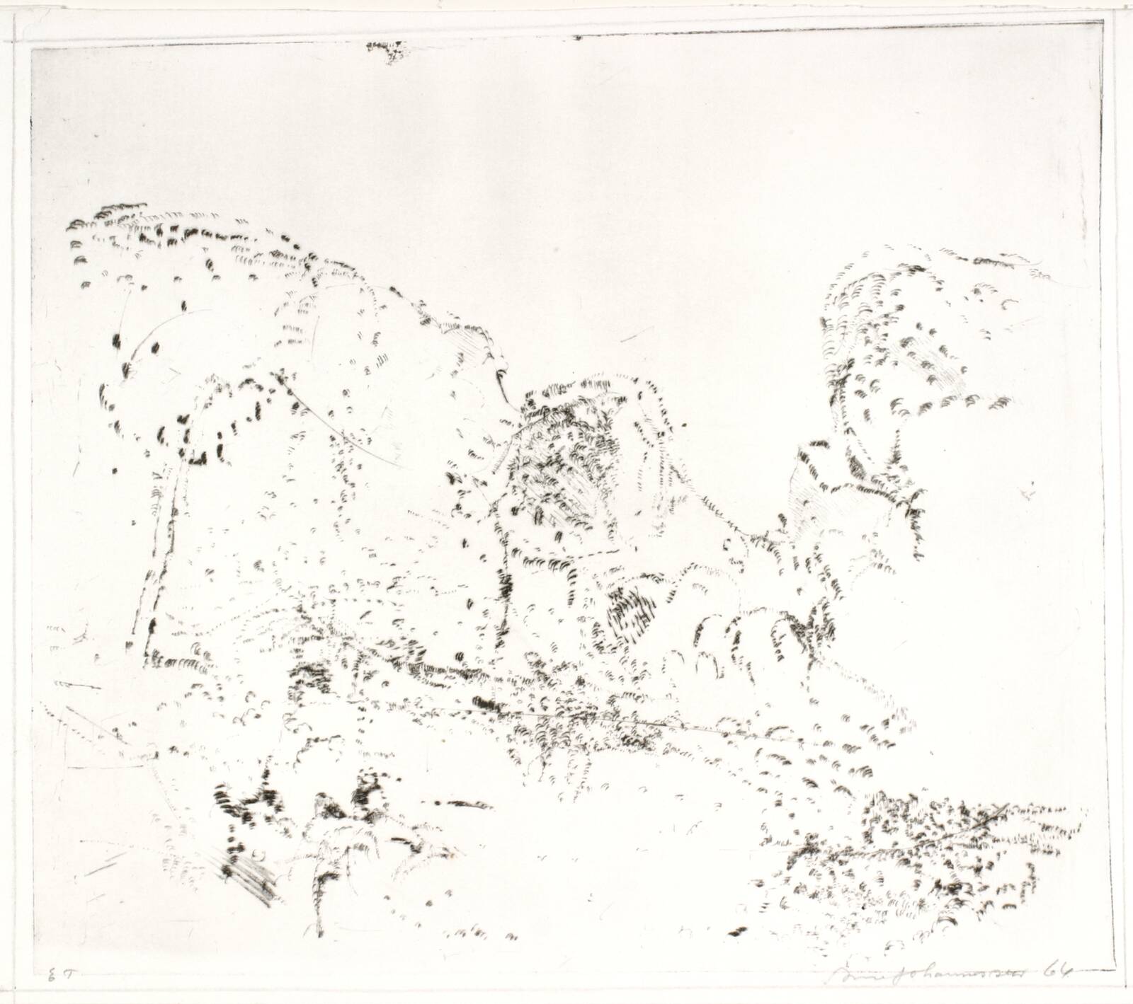 Landskab efter Poussin, Arne Johannessen, 1964