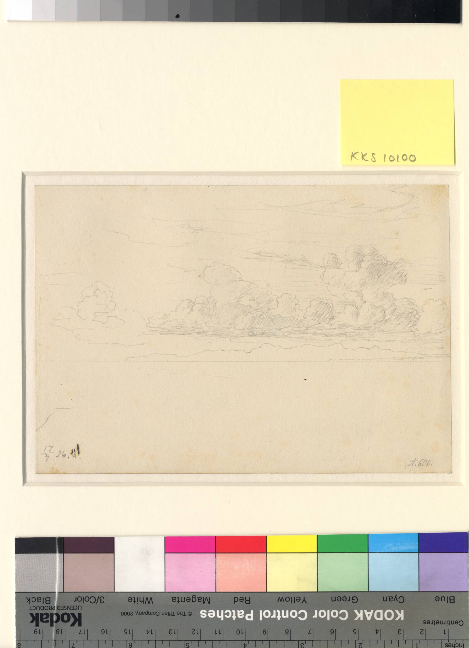 Skystudie over Kullen., C.W. Eckersberg, 1826