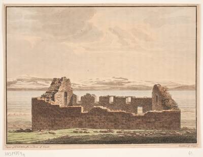 Kirkeruin på Grønland. Illustration til W.A. Graah. Undersøgelsesrejse til østkysten af Grønland