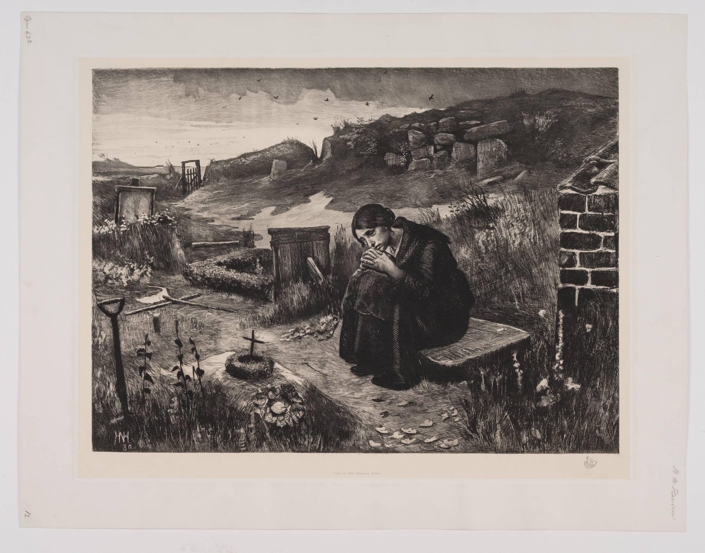 Pigen på kirkegården, Hans Nikolaj Hansen, 1880-1903