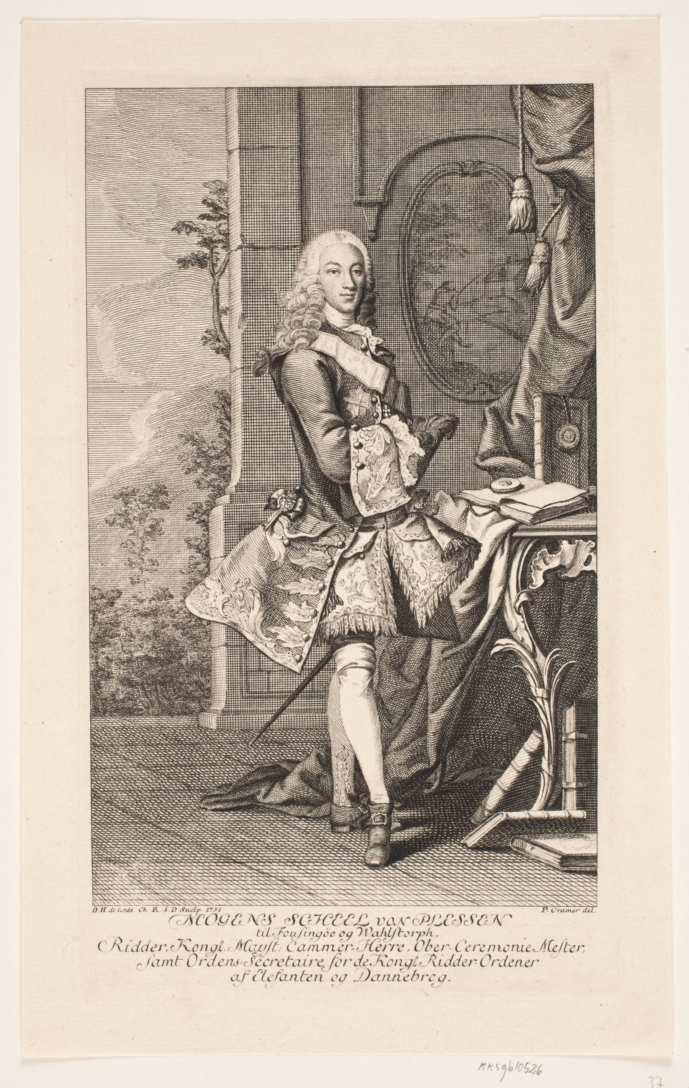 Mogens Scheell v. Plessen, Overceremonimester, Odvardt Helmoldt de Lode, 1751