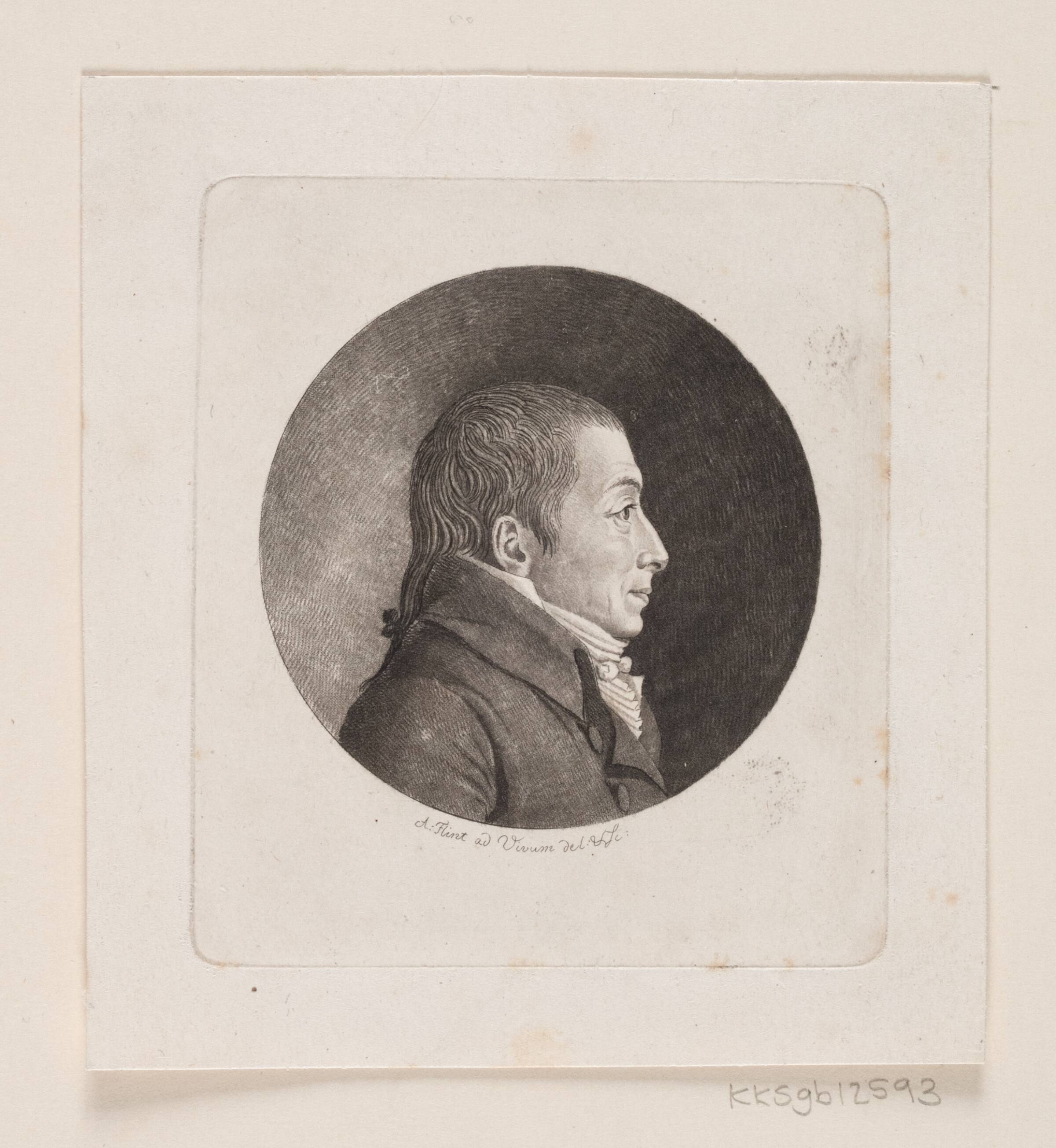 Ubekendt mandsportræt, Andreas Flint, 1767-1824