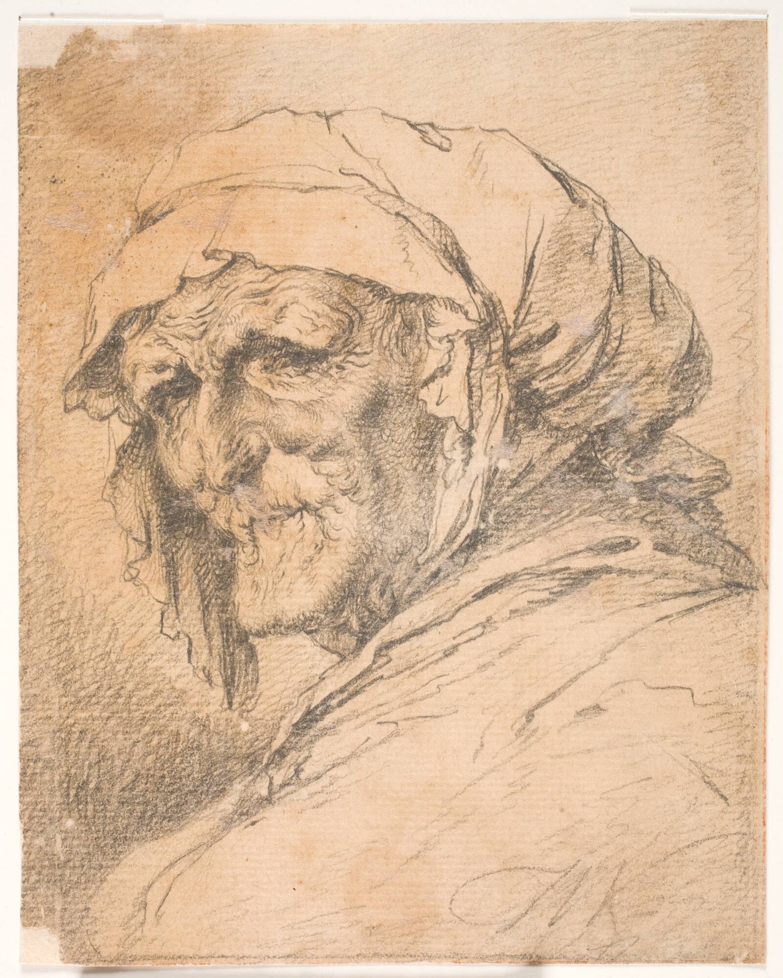 Hoved af en gammel kvinde, Thomas Worlidge, 1700-1766